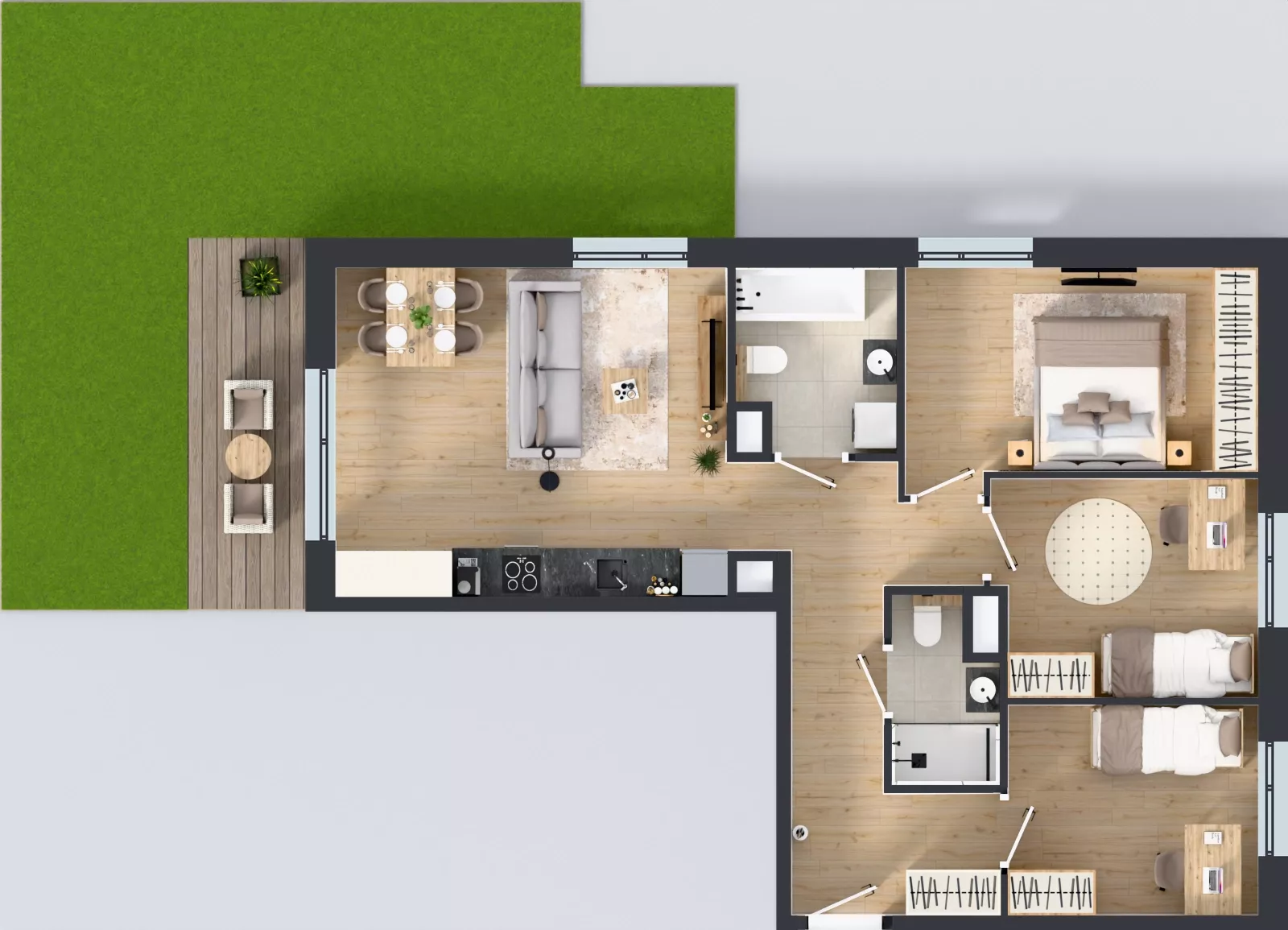 4 pokoje, mieszkanie 74,95 m², parter, oferta nr I/6, Apartamenty Myśliborska Park, Warszawa, Białołęka, Żerań, ul. Myśliborska 11