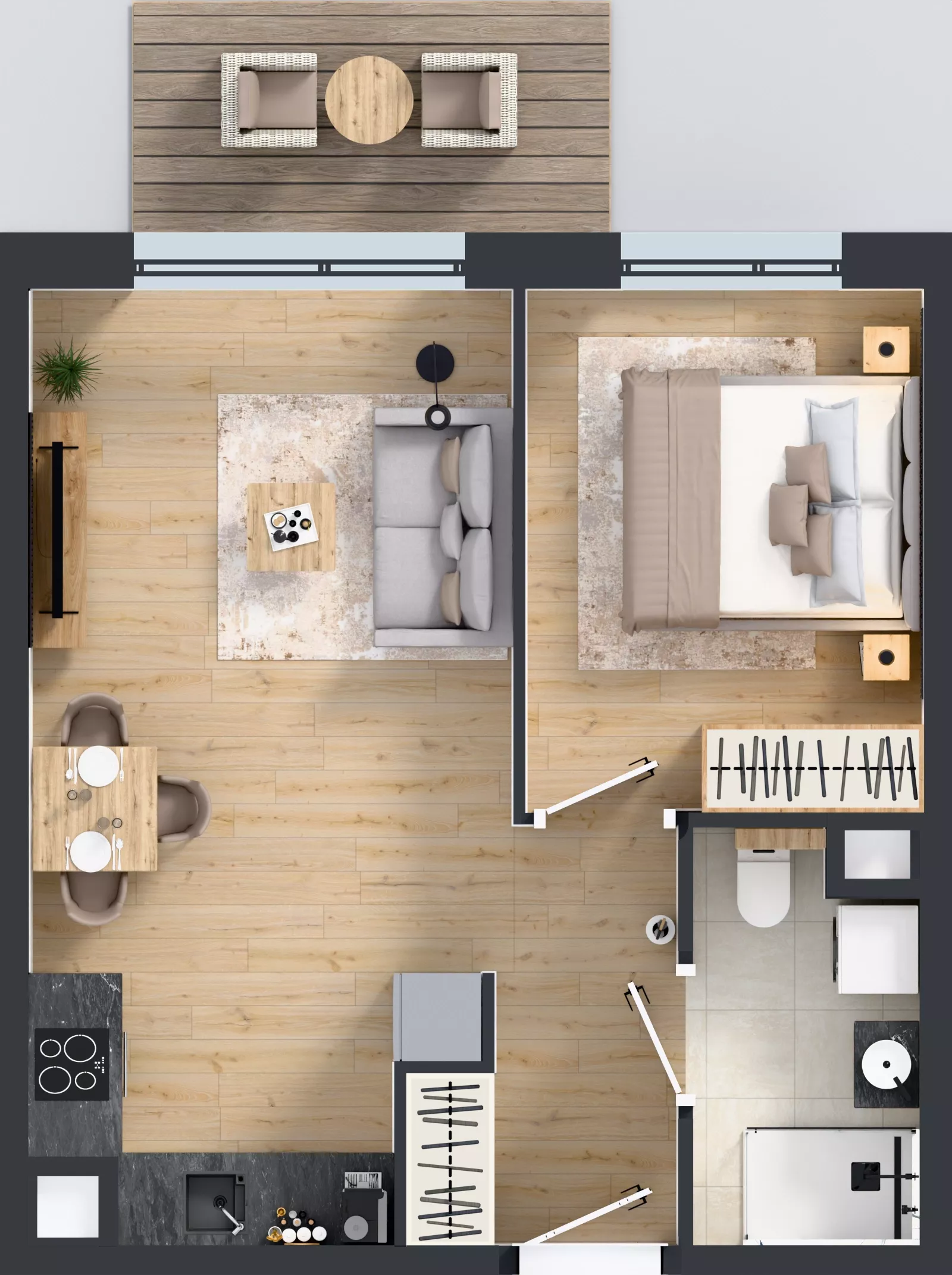 2 pokoje, mieszkanie 37,80 m², piętro 4, oferta nr J/23, Apartamenty Myśliborska Park, Warszawa, Białołęka, Żerań, ul. Myśliborska 11