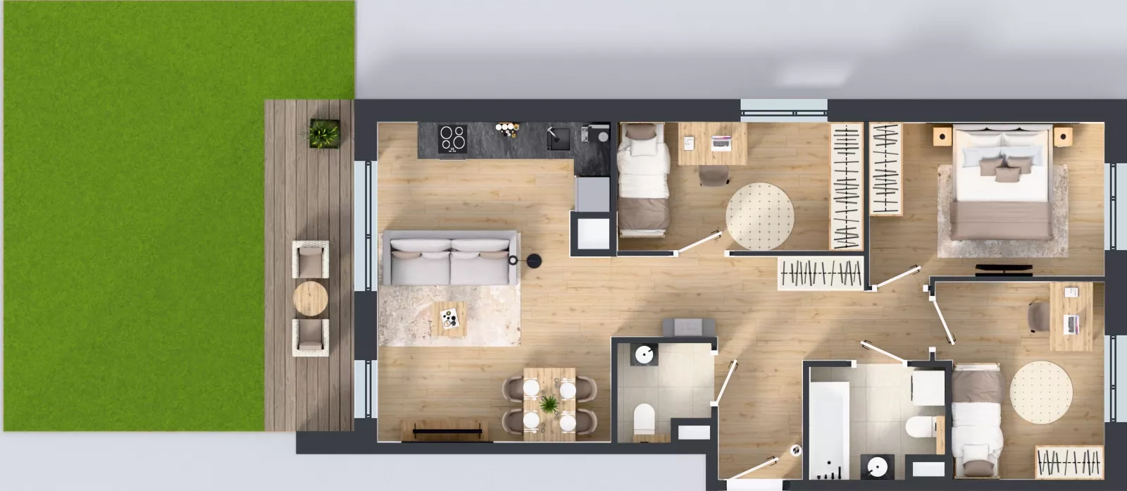 4 pokoje, mieszkanie 70,98 m², parter, oferta nr J/55, Apartamenty Myśliborska Park, Warszawa, Białołęka, Żerań, ul. Myśliborska 11