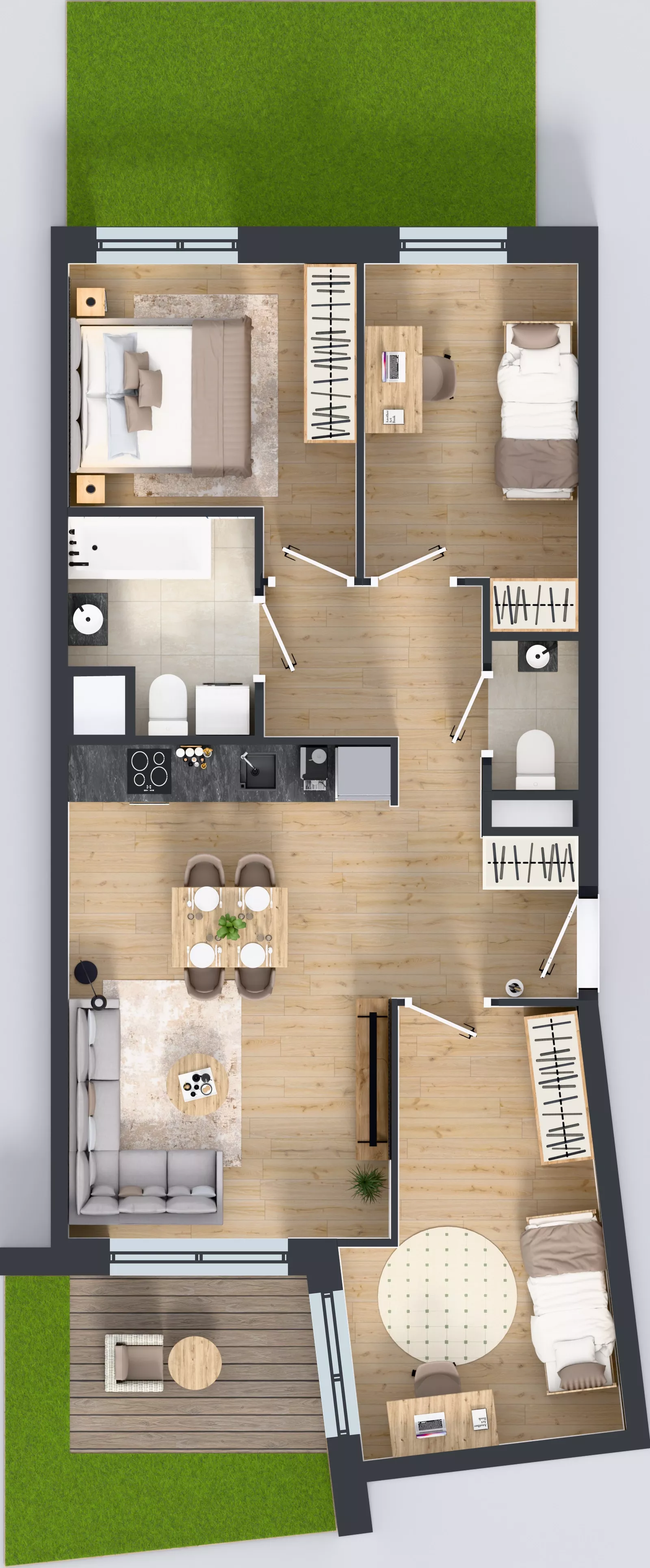 4 pokoje, mieszkanie 66,72 m², parter, oferta nr A/18, Międzyleska 4, Wrocław, Tarnogaj, Krzyki, ul. Międzyleska