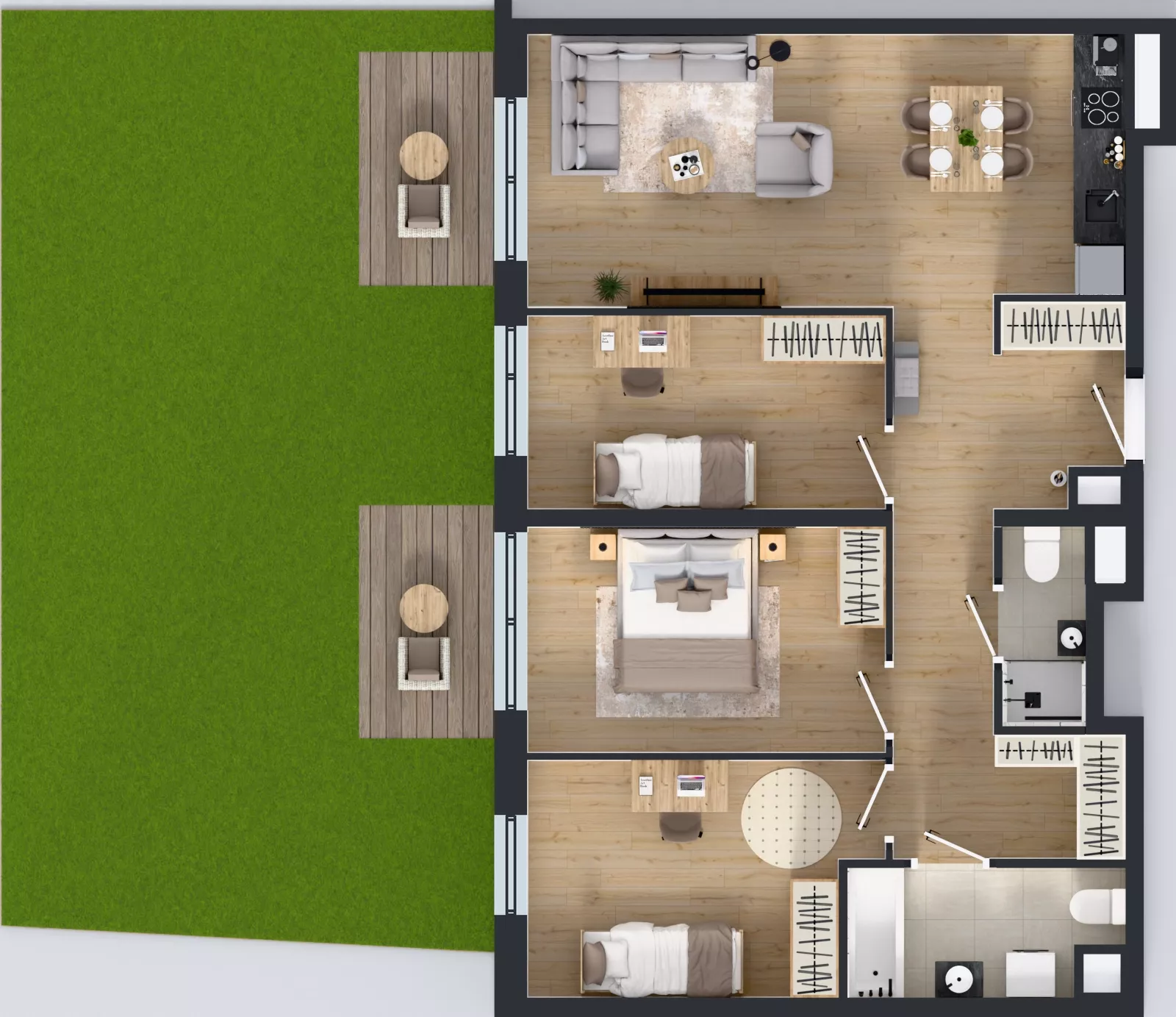 4 pokoje, mieszkanie 81,30 m², parter, oferta nr A/60, Międzyleska 4, Wrocław, Tarnogaj, Krzyki, ul. Międzyleska