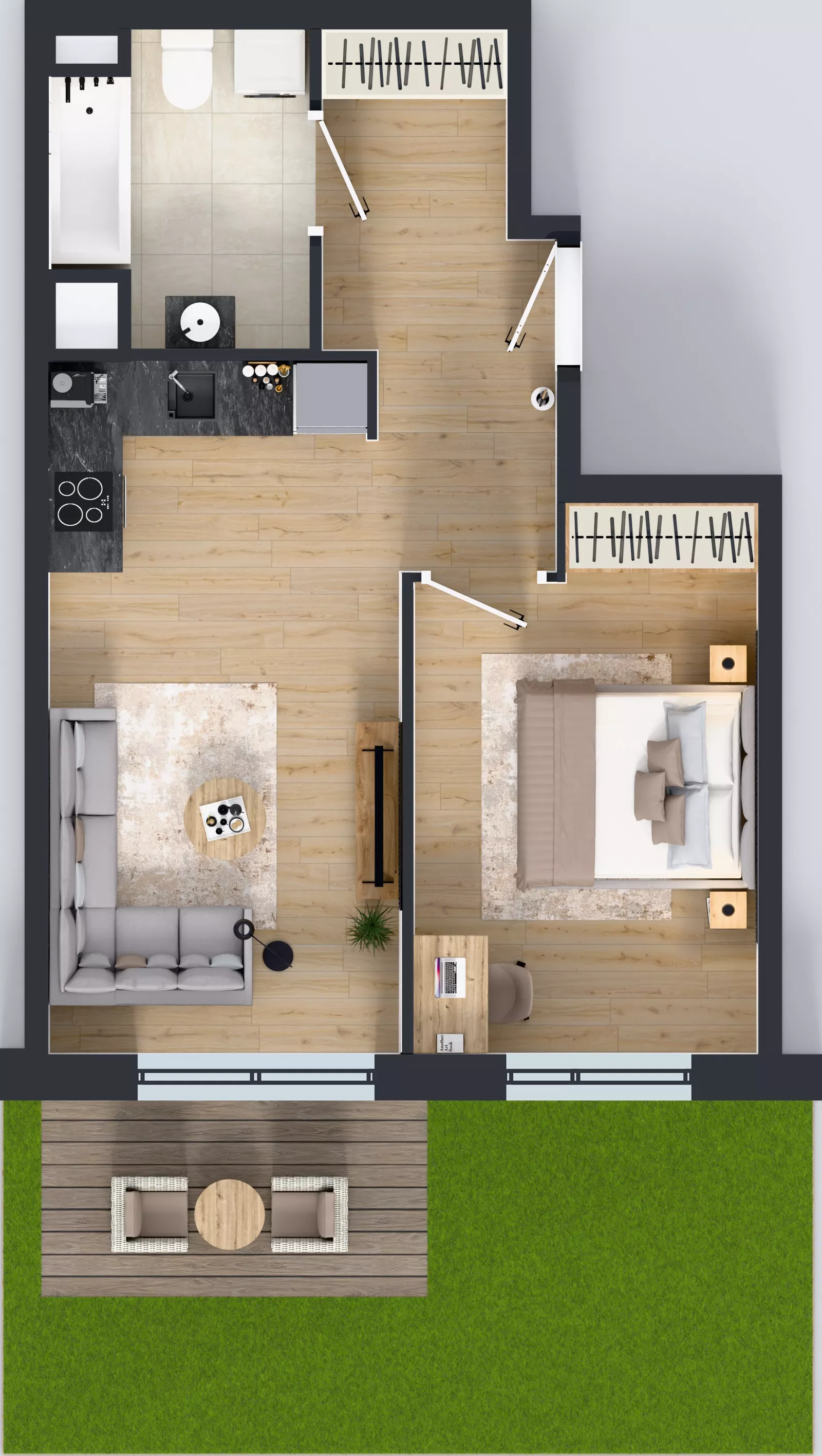 2 pokoje, mieszkanie 42,83 m², parter, oferta nr A/66, Międzyleska 4, Wrocław, Tarnogaj, Krzyki, ul. Międzyleska