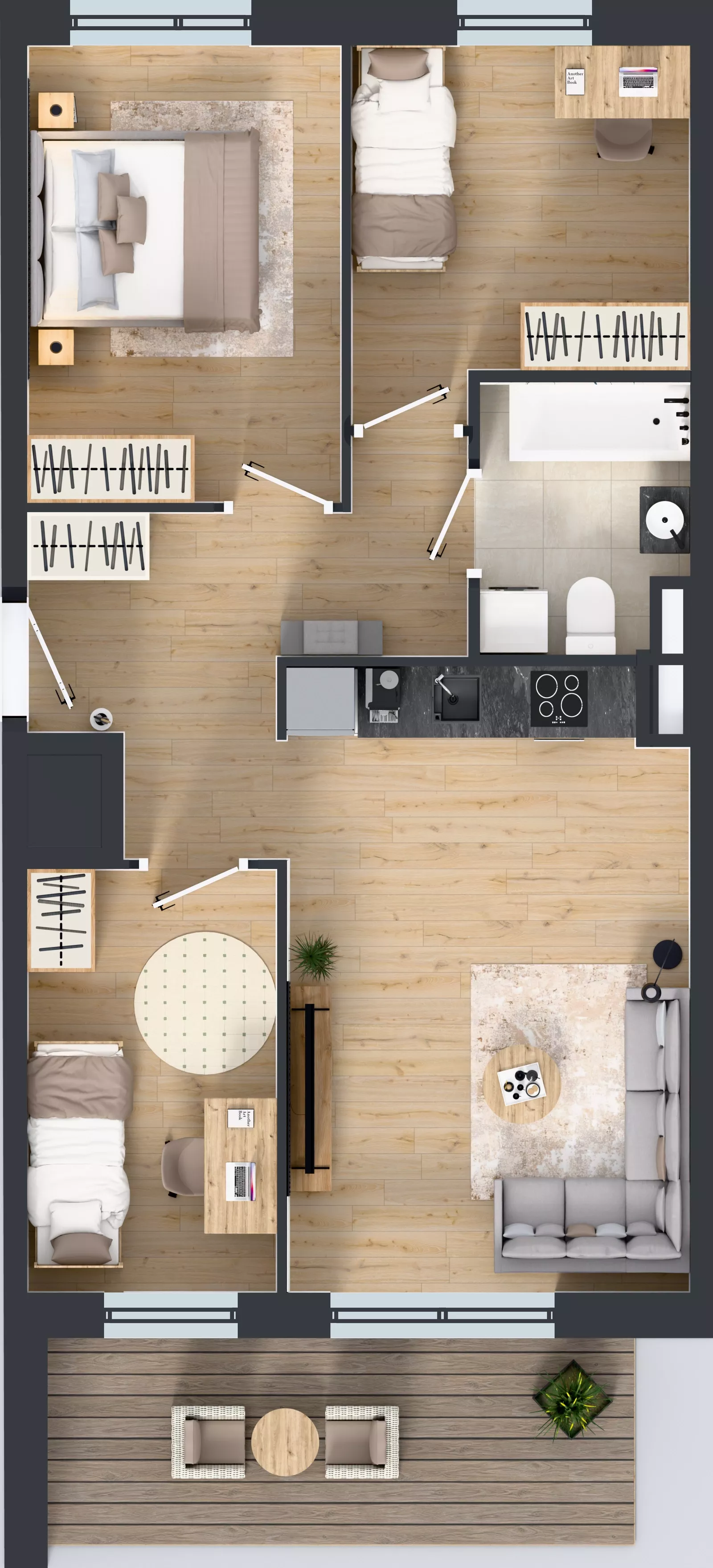 4 pokoje, mieszkanie 60,96 m², piętro 3, oferta nr A/9, Międzyleska 4, Wrocław, Tarnogaj, Krzyki, ul. Międzyleska