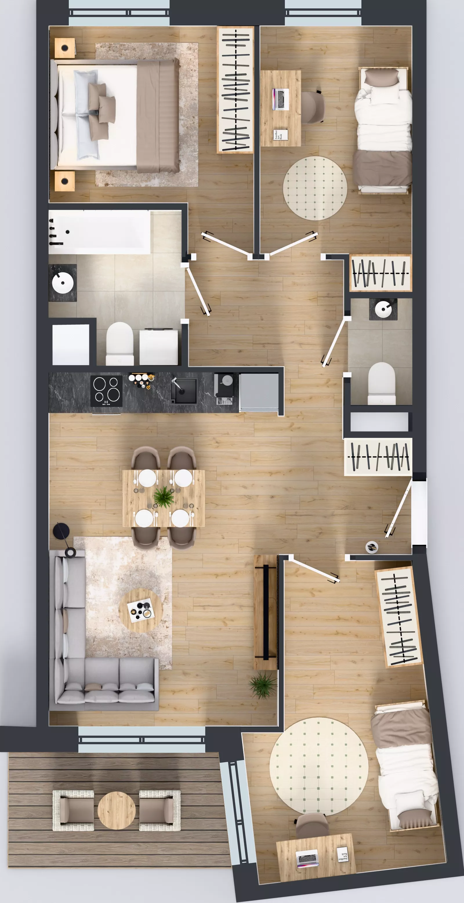 4 pokoje, mieszkanie 66,72 m², piętro 4, oferta nr A/46, Międzyleska 4, Wrocław, Tarnogaj, Krzyki, ul. Międzyleska