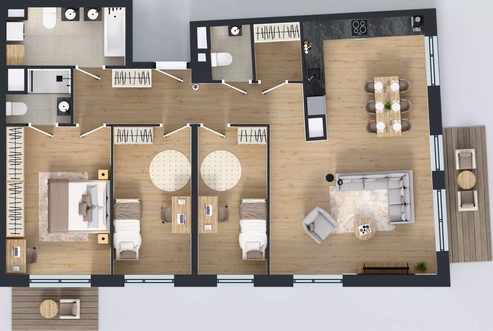 4 pokoje, mieszkanie 105,47 m², piętro 5, oferta nr A/110, Międzyleska 4, Wrocław, Tarnogaj, Krzyki, ul. Międzyleska