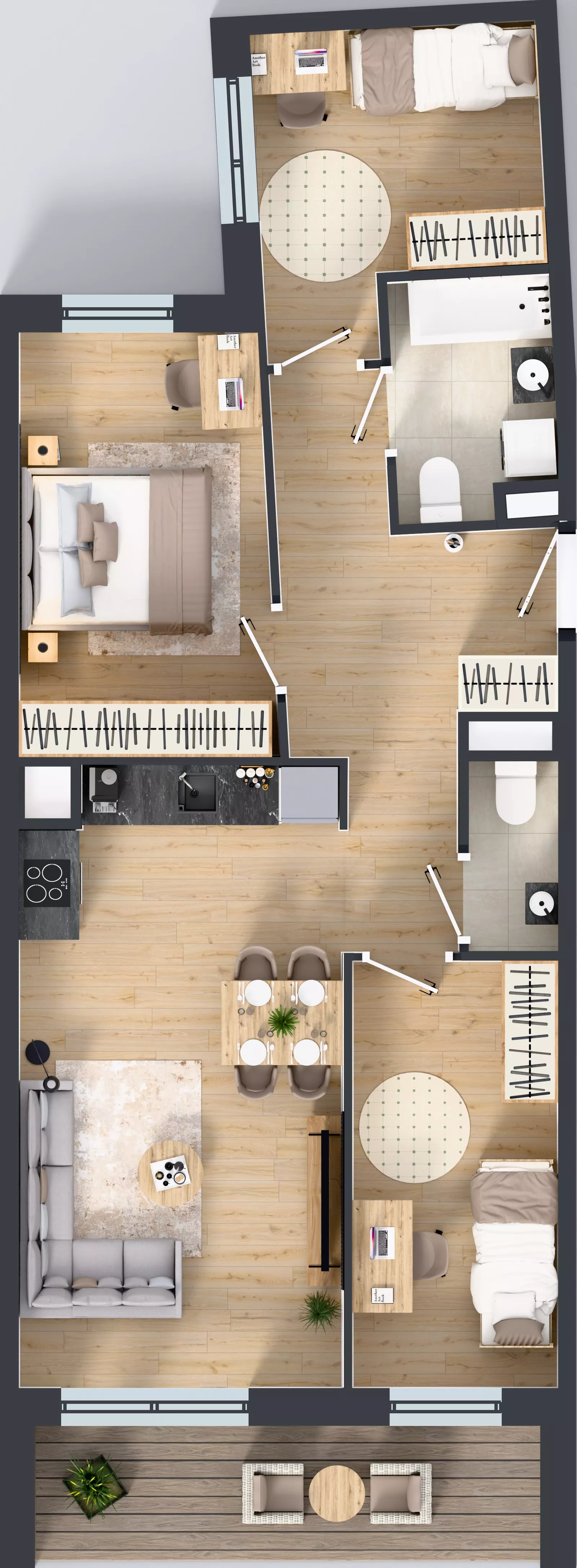4 pokoje, mieszkanie 70,46 m², piętro 5, oferta nr A/111, Międzyleska 4, Wrocław, Tarnogaj, Krzyki, ul. Międzyleska