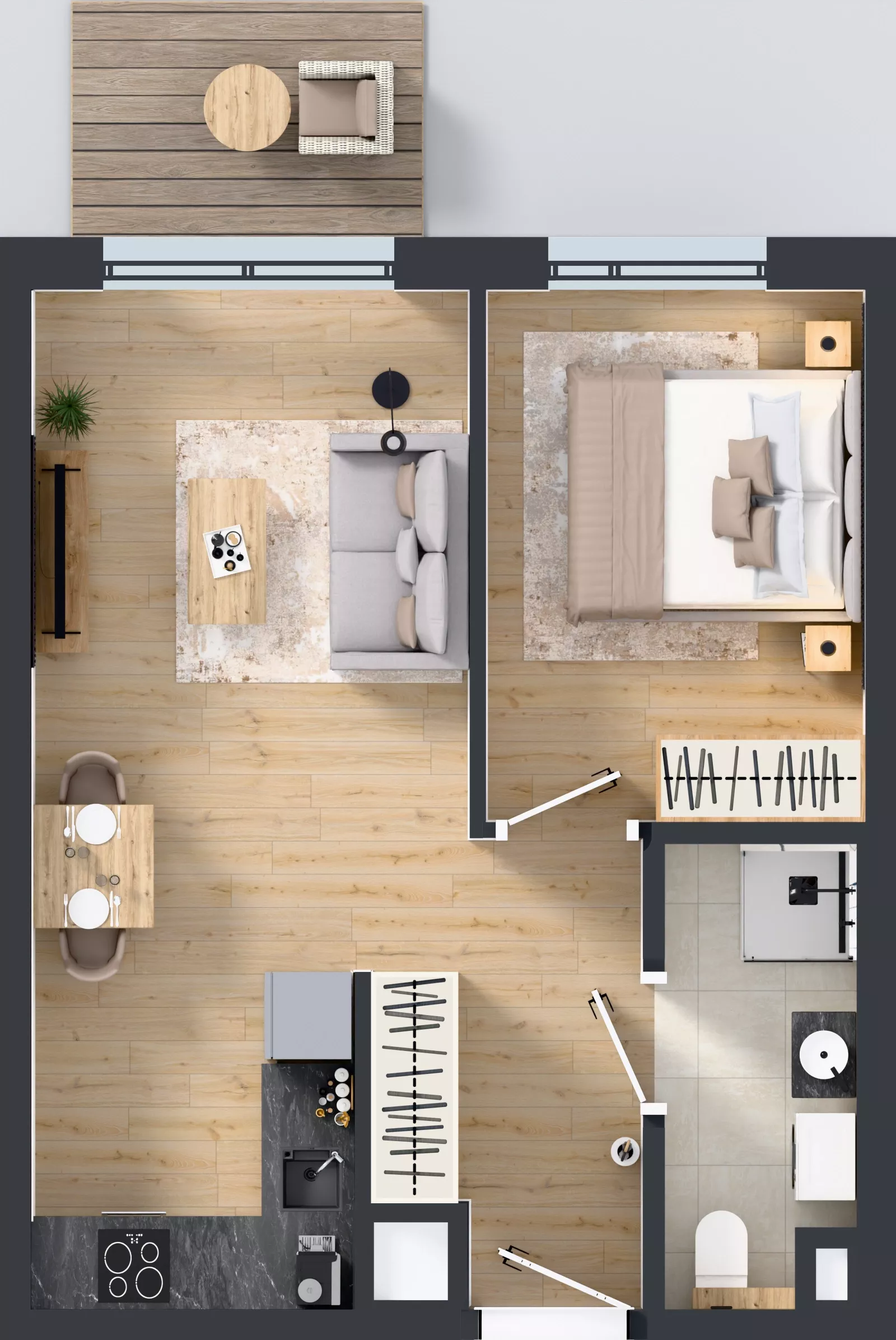2 pokoje, mieszkanie 37,63 m², piętro 3, oferta nr A/40, Osiedle Wilno 9.2, Warszawa, Targówek, Elsnerów, ul. Rudnicka