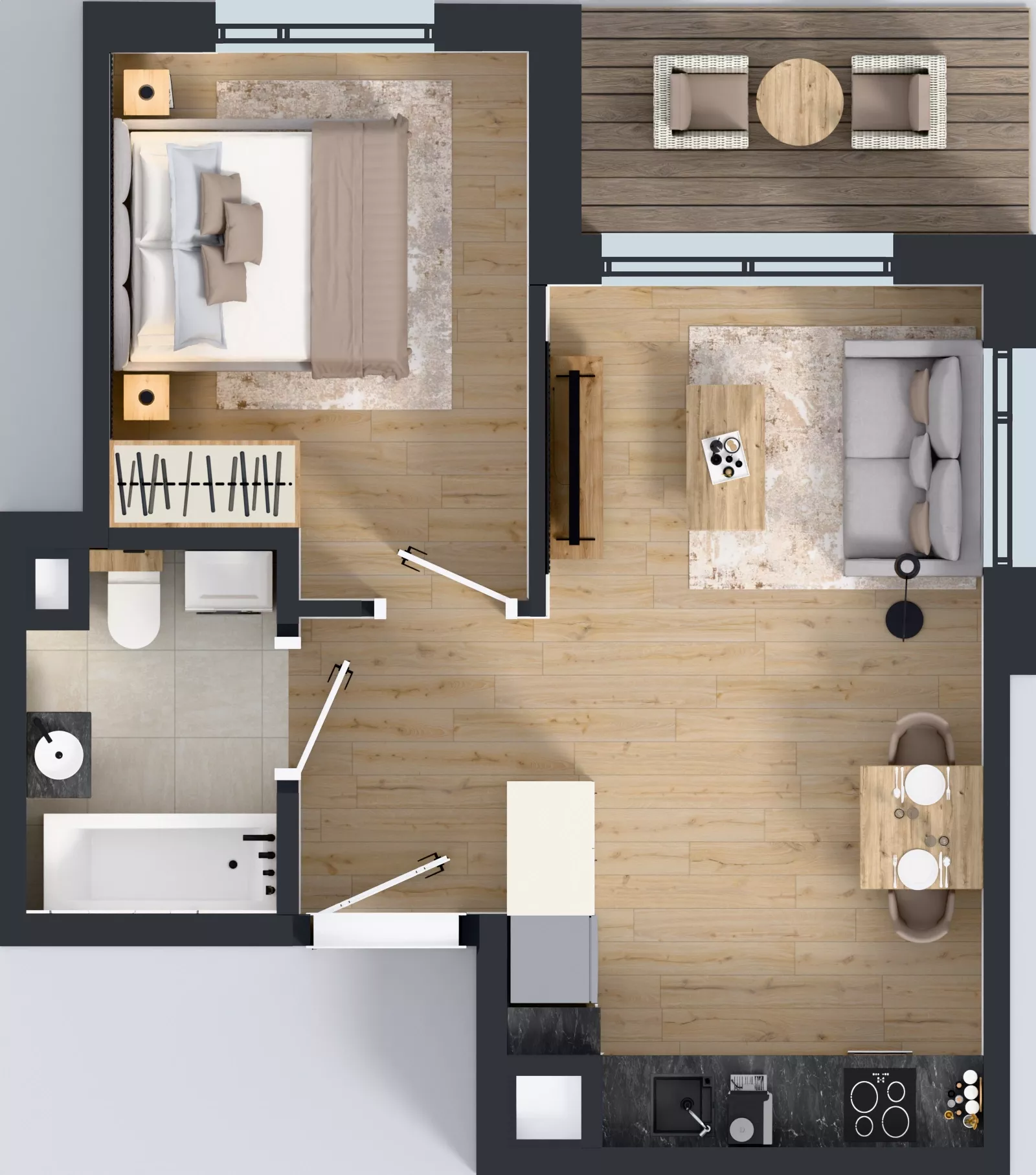 2 pokoje, mieszkanie 35,22 m², piętro 3, oferta nr A/85, Osiedle Wilno 9.2, Warszawa, Targówek, Elsnerów, ul. Rudnicka