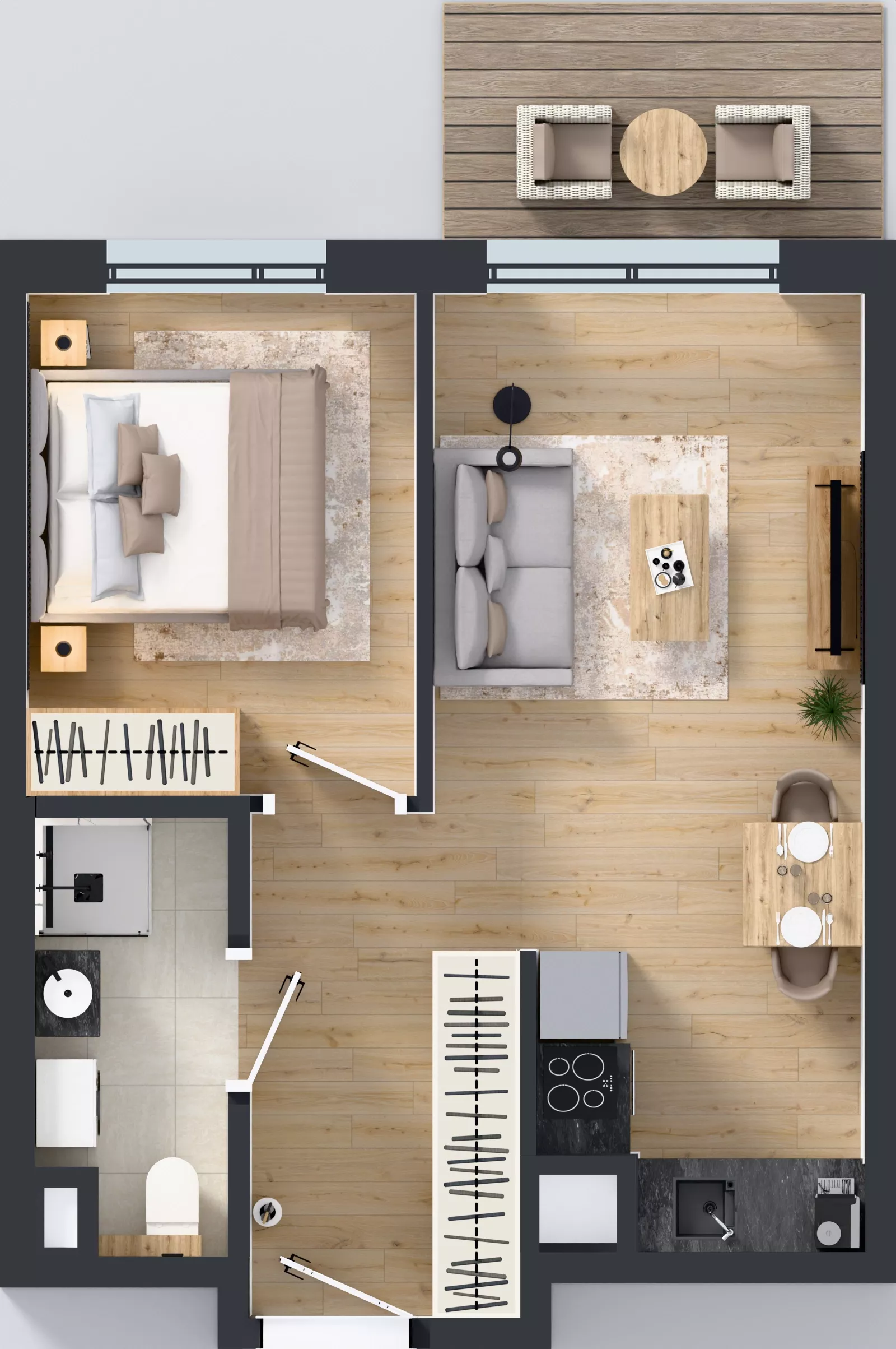 2 pokoje, mieszkanie 36,14 m², piętro 3, oferta nr A/93, Osiedle Wilno 9.2, Warszawa, Targówek, Elsnerów, ul. Rudnicka