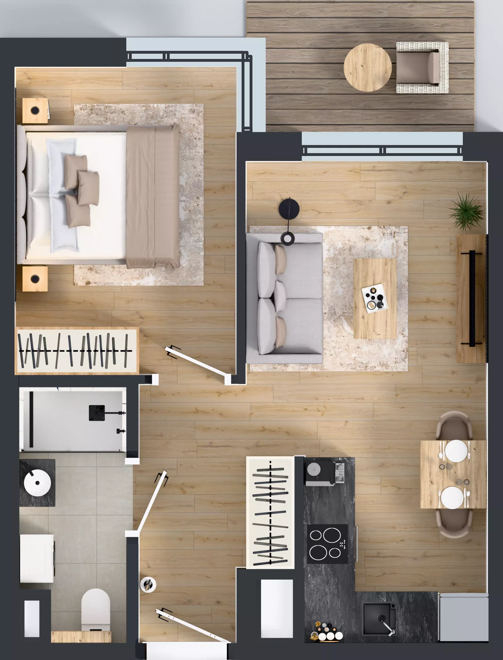 2 pokoje, mieszkanie 35,71 m², piętro 3, oferta nr B/71, Osiedle Wilno 9.2, Warszawa, Targówek, Elsnerów, ul. Rudnicka