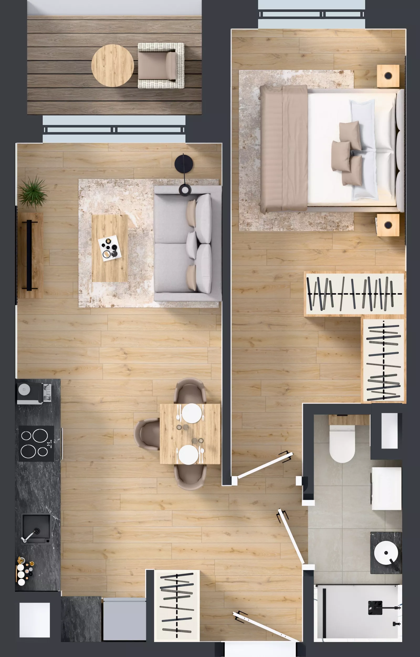 2 pokoje, mieszkanie 40,03 m², piętro 3, oferta nr A/21, Mokotów Sportowy 1.3, Warszawa, Mokotów, Augustówka, ul. Antoniewska
