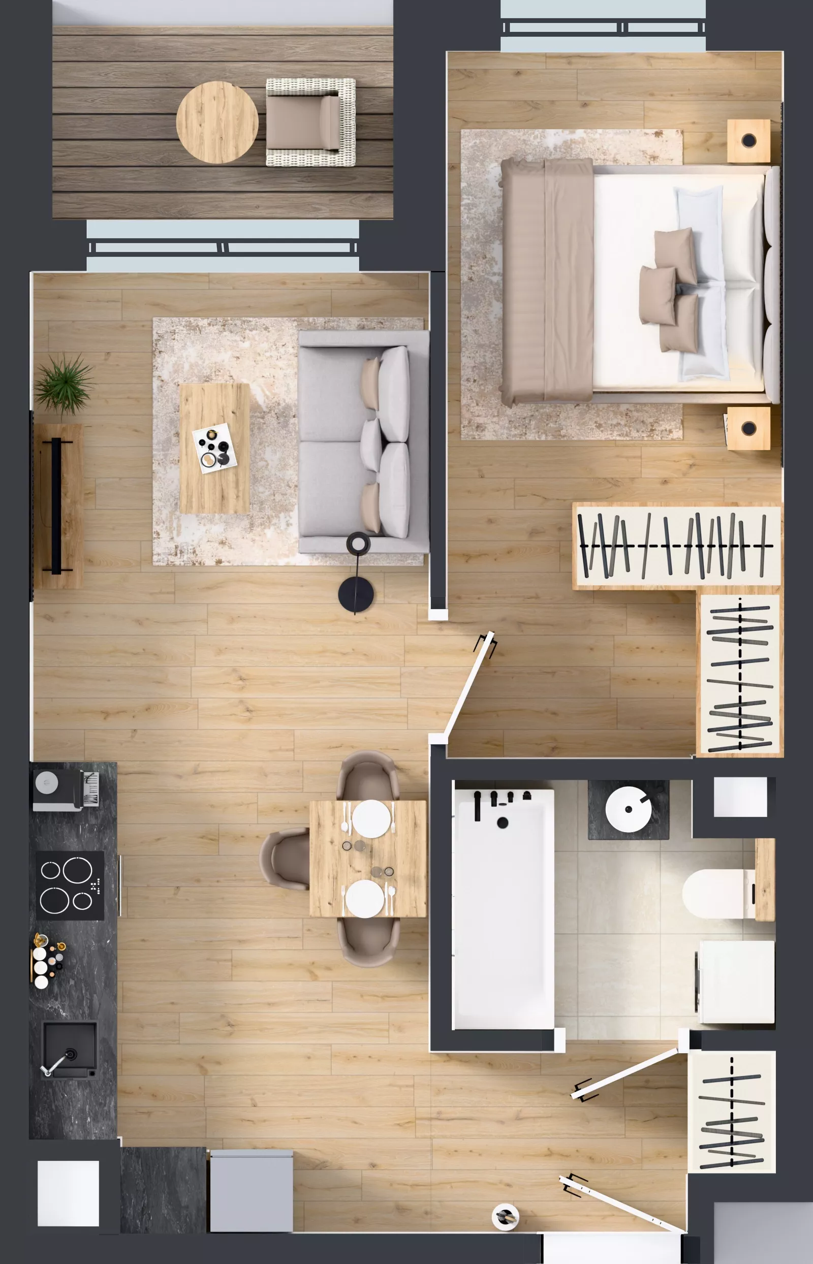 2 pokoje, mieszkanie 39,81 m², piętro 1, oferta nr A/29, Mokotów Sportowy 1.3, Warszawa, Mokotów, Augustówka, ul. Antoniewska