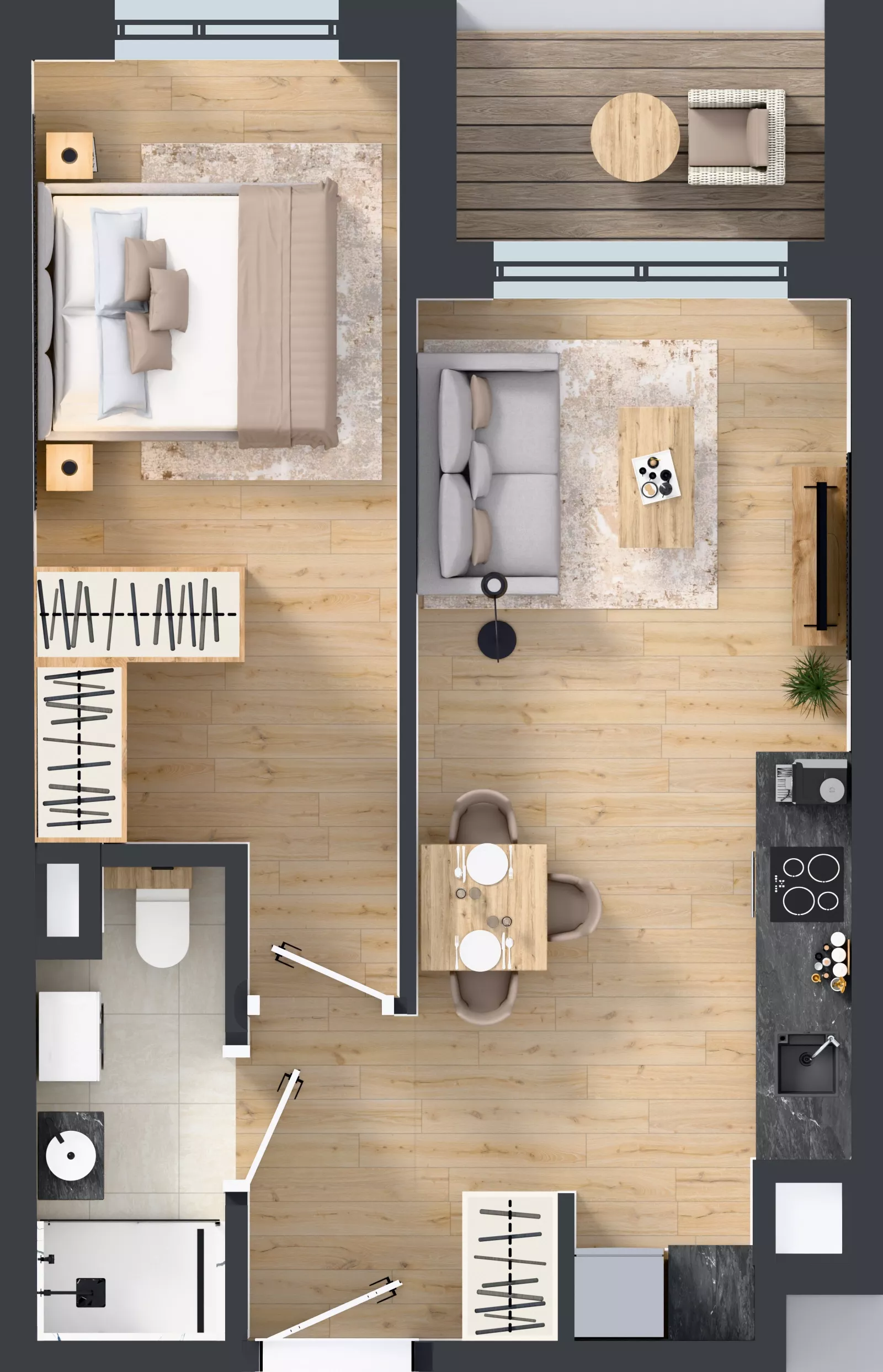2 pokoje, mieszkanie 39,78 m², piętro 3, oferta nr A/43, Mokotów Sportowy 1.3, Warszawa, Mokotów, Augustówka, ul. Antoniewska