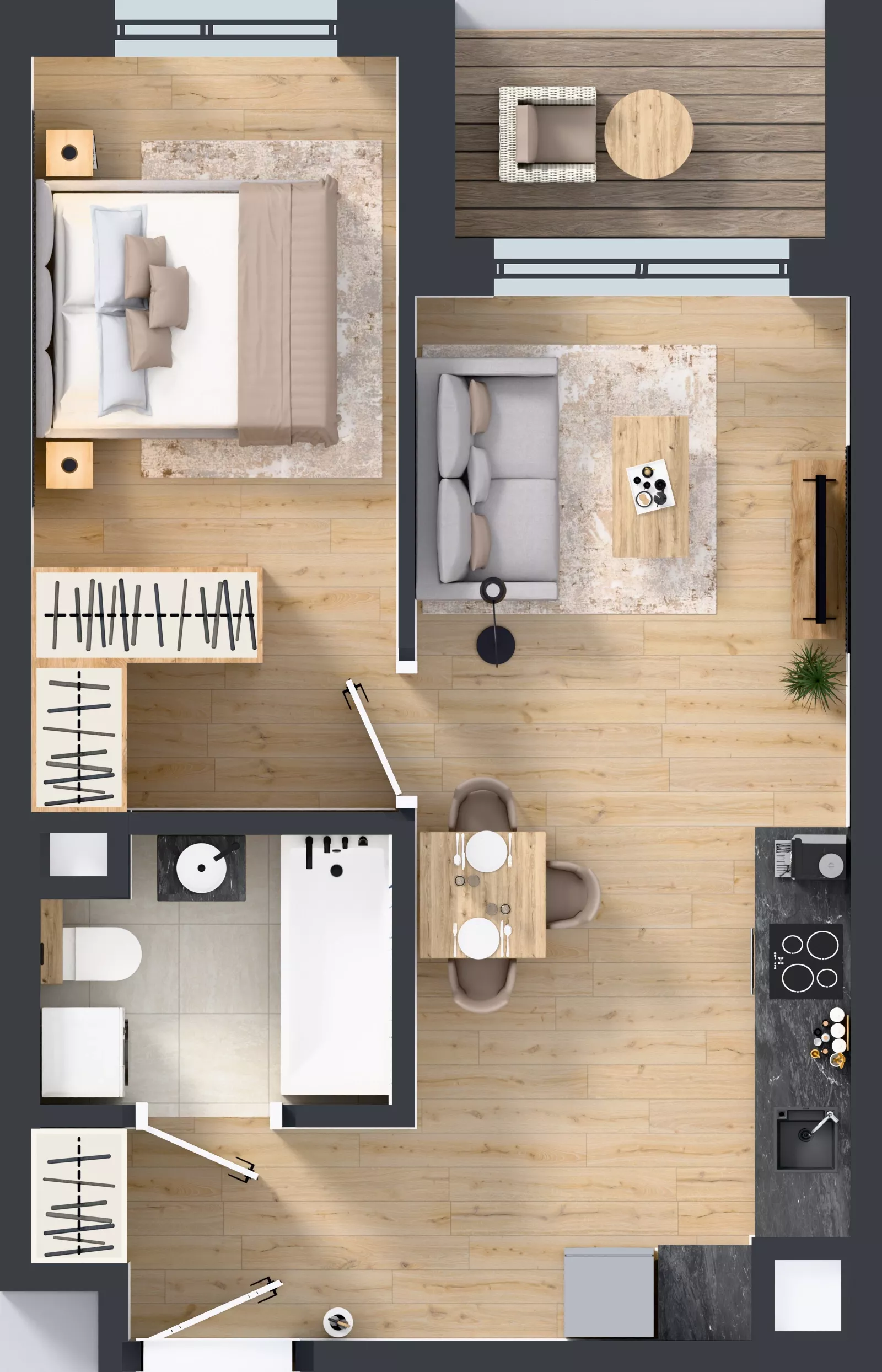 2 pokoje, mieszkanie 39,79 m², piętro 3, oferta nr A/44, Mokotów Sportowy 1.3, Warszawa, Mokotów, Augustówka, ul. Antoniewska
