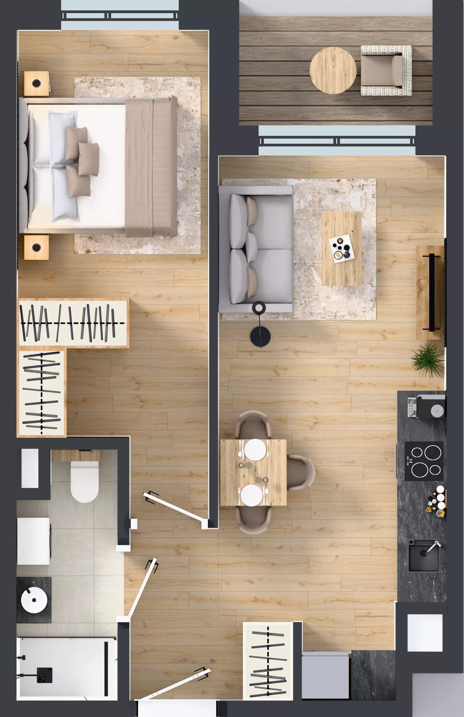 2 pokoje, mieszkanie 39,58 m², piętro 3, oferta nr A/80, Mokotów Sportowy 1.3, Warszawa, Mokotów, Augustówka, ul. Antoniewska