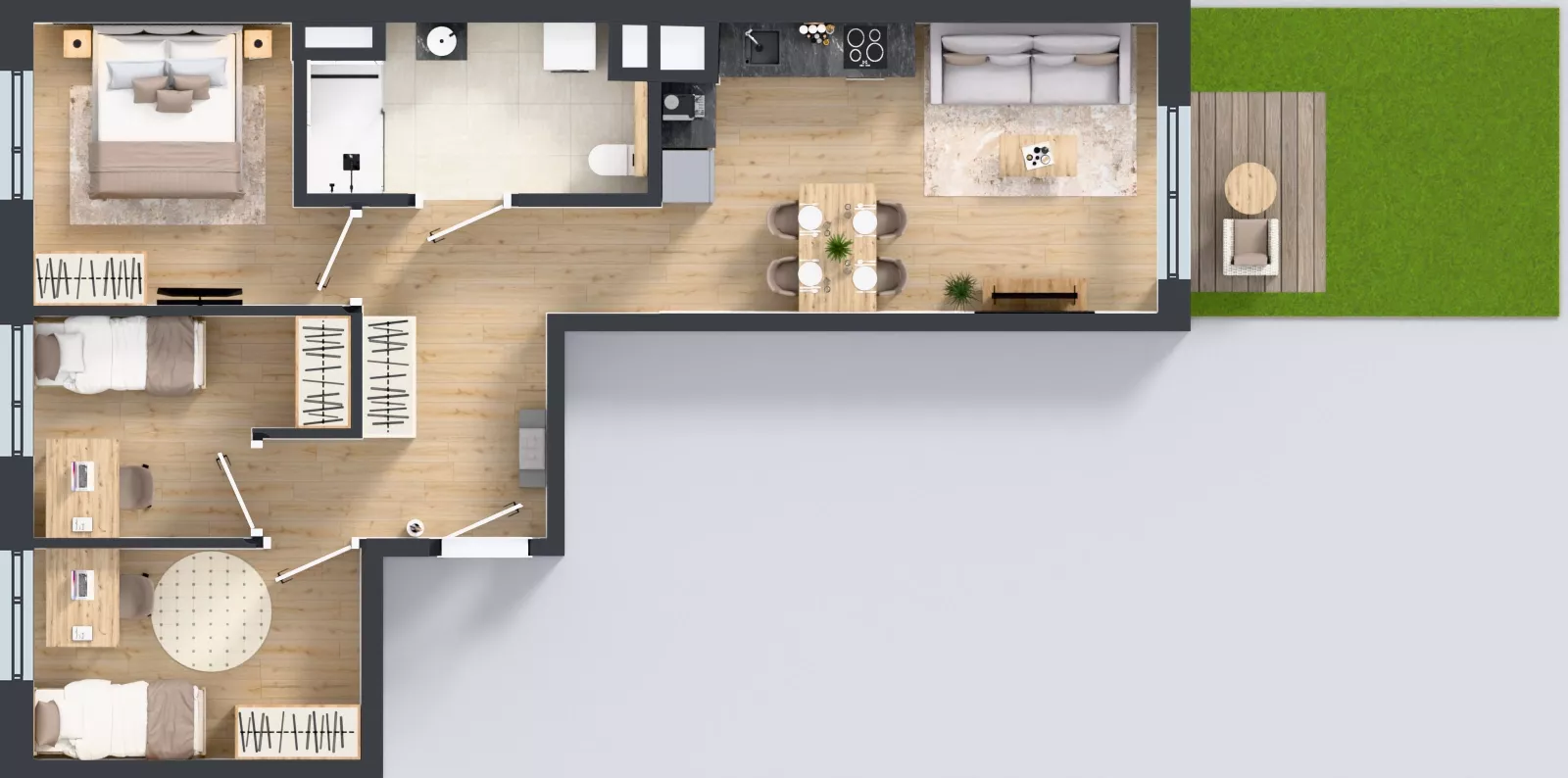 4 pokoje, mieszkanie 64,88 m², parter, oferta nr B/1, Mokotów Sportowy 1.3, Warszawa, Mokotów, Augustówka, ul. Antoniewska