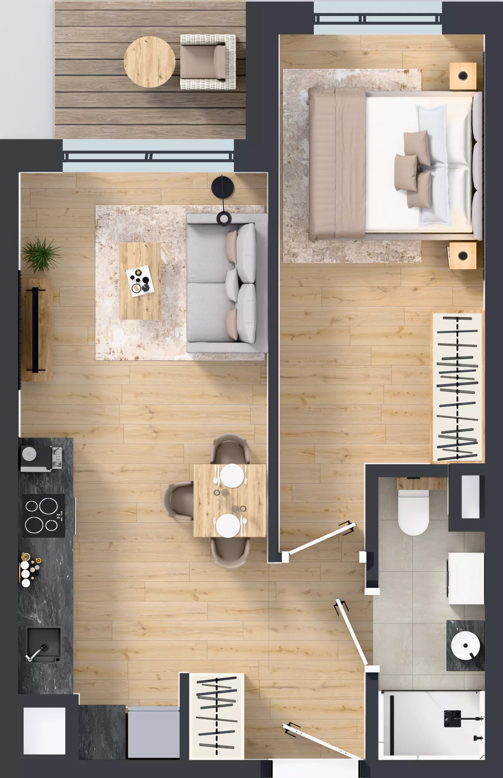 2 pokoje, mieszkanie 38,80 m², piętro 2, oferta nr B/11, Mokotów Sportowy 1.3, Warszawa, Mokotów, Augustówka, ul. Antoniewska