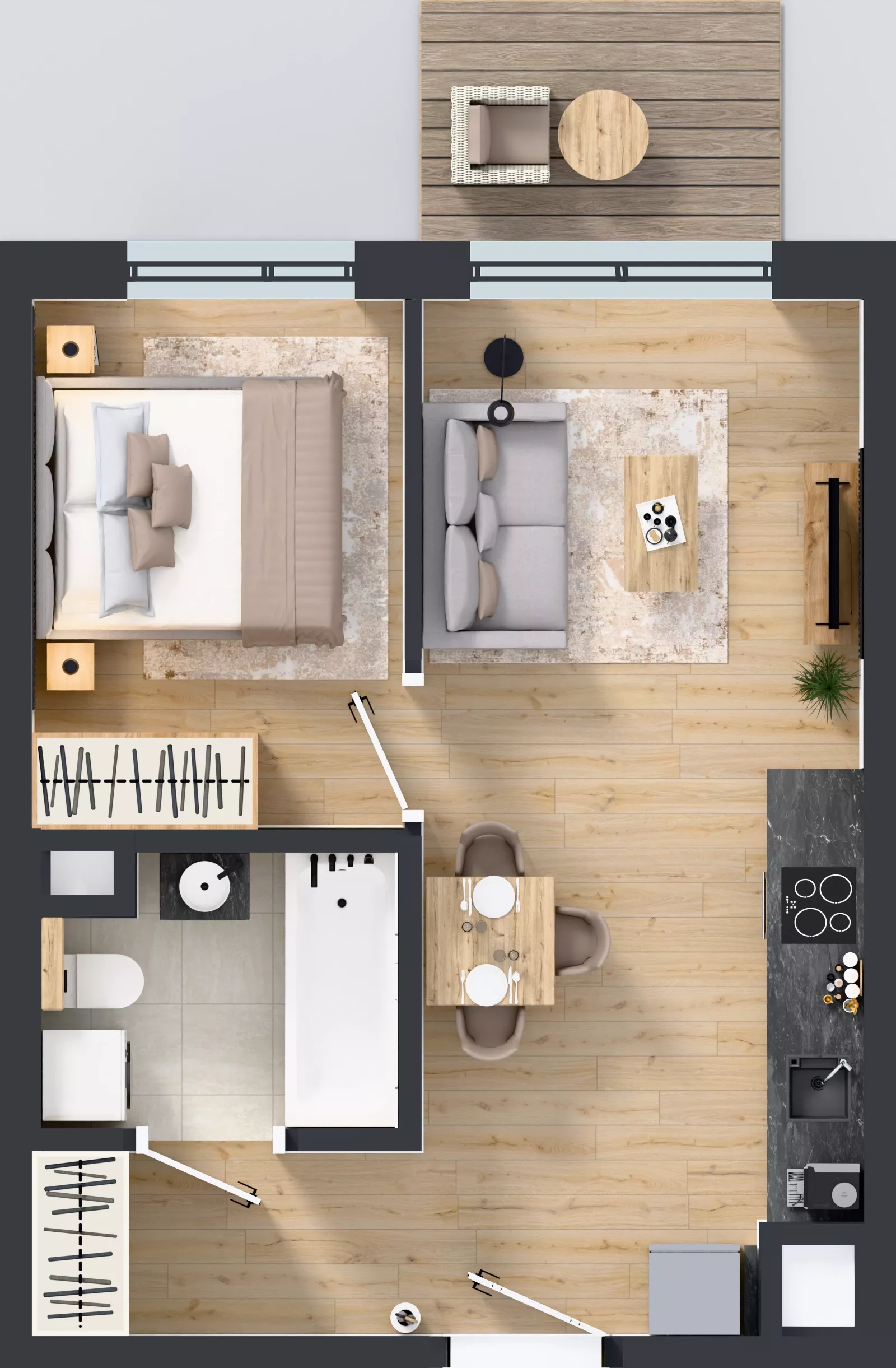 2 pokoje, mieszkanie 35,25 m², piętro 4, oferta nr B/20, Mokotów Sportowy 1.3, Warszawa, Mokotów, Augustówka, ul. Antoniewska