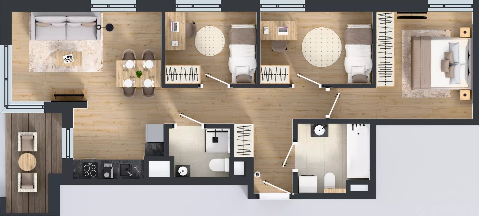 4 pokoje, mieszkanie 70,21 m², piętro 1, oferta nr C/12, Mokotów Sportowy 1.3, Warszawa, Mokotów, Augustówka, ul. Antoniewska