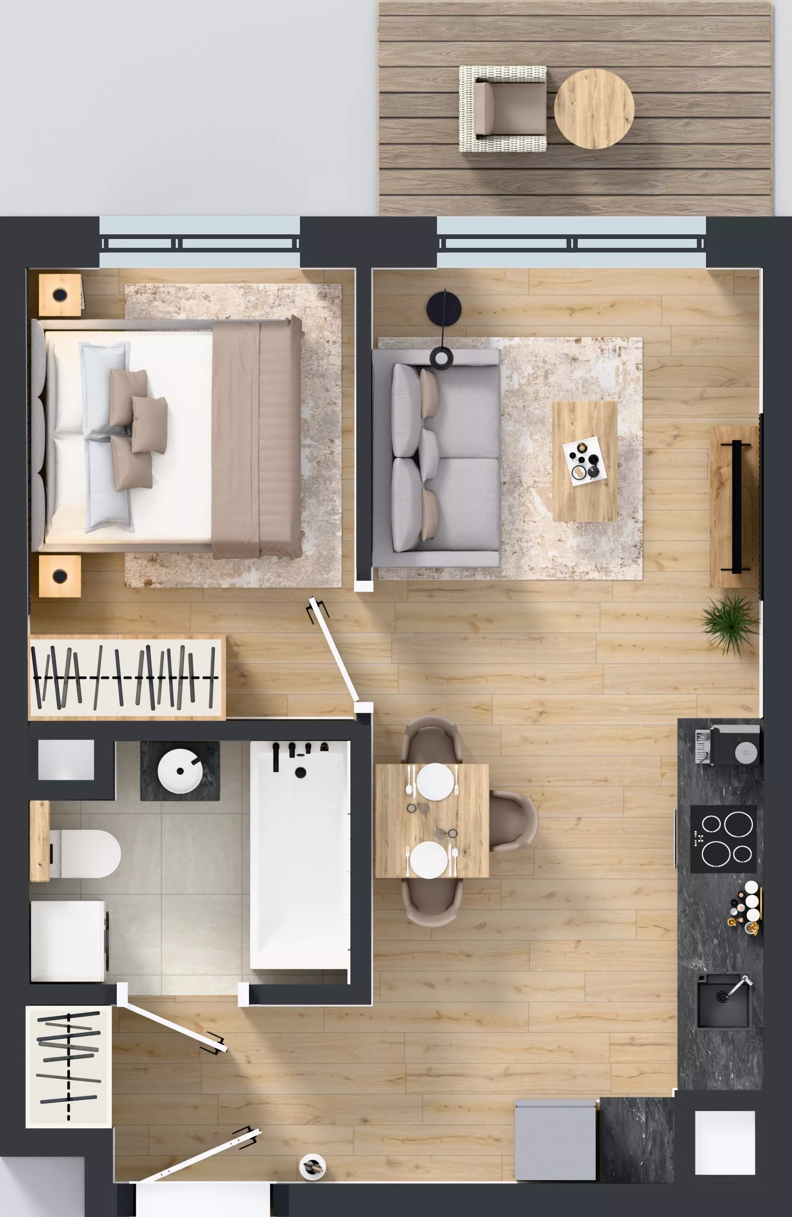 2 pokoje, mieszkanie 34,95 m², piętro 5, oferta nr C/36, Mokotów Sportowy 1.3, Warszawa, Mokotów, Augustówka, ul. Antoniewska