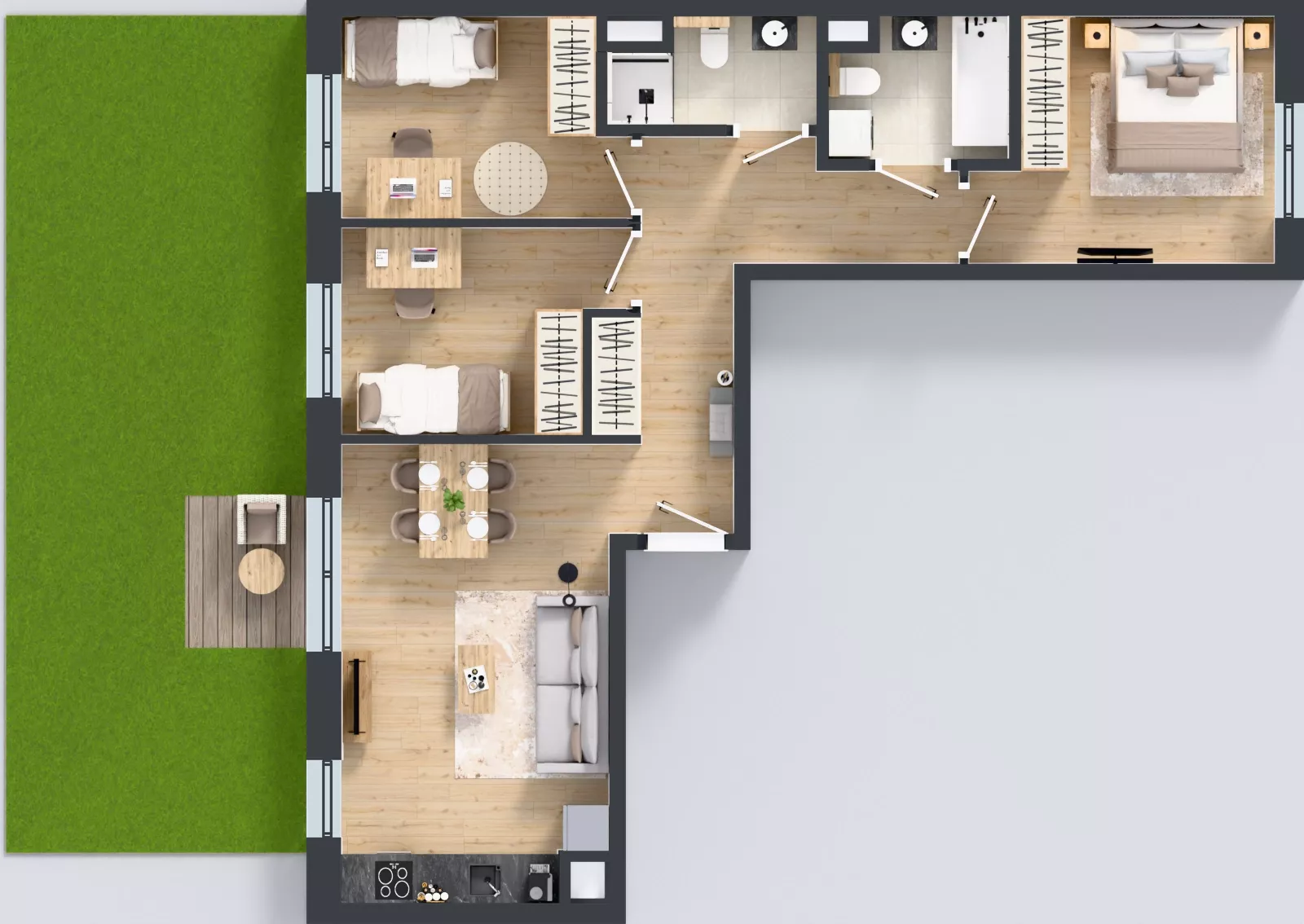 4 pokoje, mieszkanie 70,78 m², parter, oferta nr C/40, Mokotów Sportowy 1.3, Warszawa, Mokotów, Augustówka, ul. Antoniewska