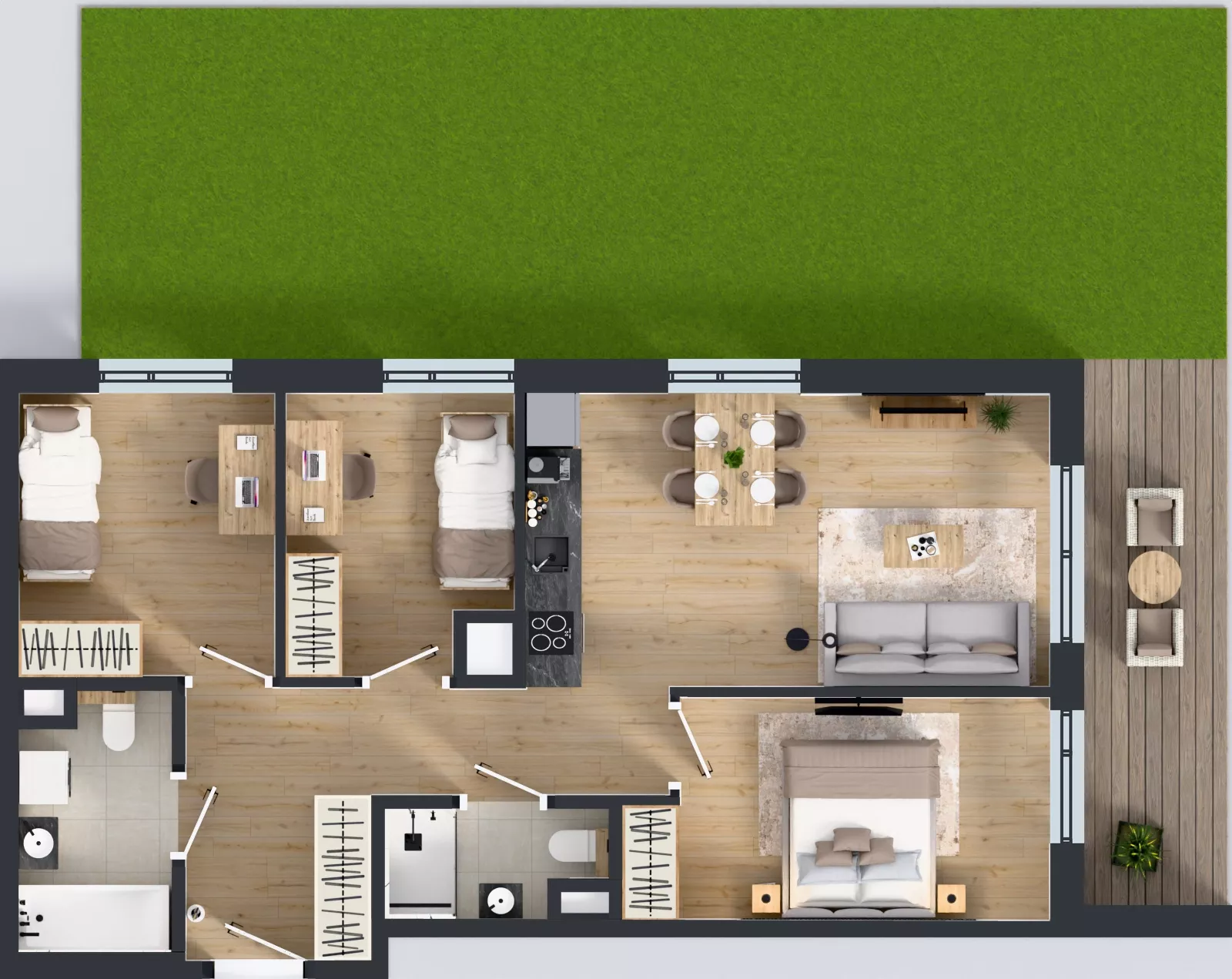4 pokoje, mieszkanie 66,21 m², parter, oferta nr C/75, Mokotów Sportowy 1.3, Warszawa, Mokotów, Augustówka, ul. Antoniewska