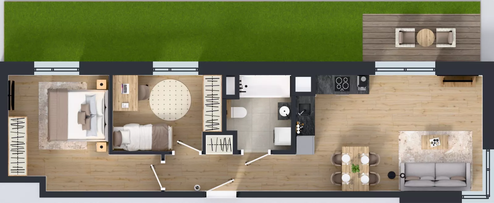 3 pokoje, mieszkanie 57,92 m², parter, oferta nr D/29, Mokotów Sportowy 1.3, Warszawa, Mokotów, Augustówka, ul. Antoniewska