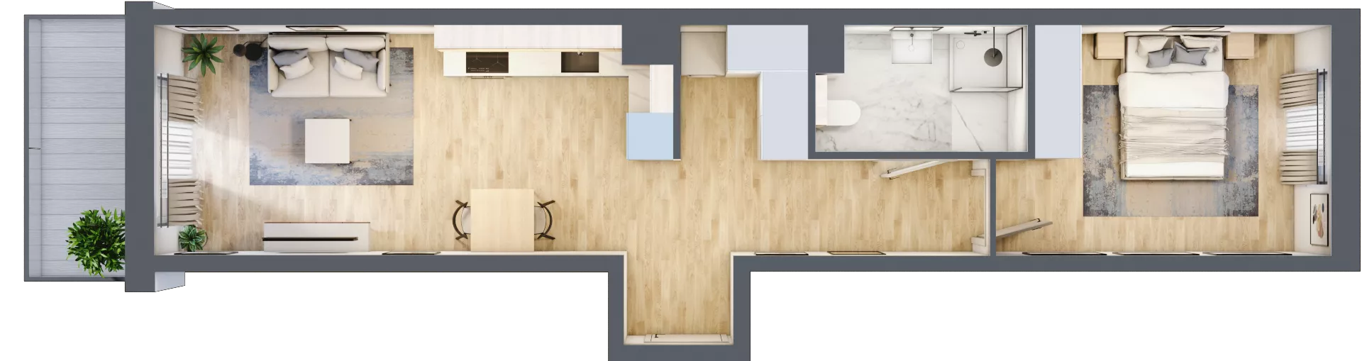 2 pokoje, mieszkanie 44,99 m², piętro 2, oferta nr C/181, Osiedle Wilno 7, Warszawa, Targówek, Elsnerów, ul. Janowiecka
