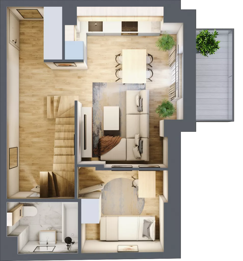 3 pokoje, mieszkanie 58,28 m², piętro 2, oferta nr A/10, Osobowicka 114, Wrocław, Osobowice-Rędzin, Fabryczna, ul. Osobowicka 114