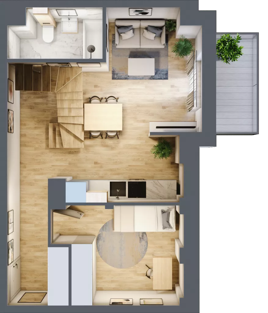 3 pokoje, mieszkanie 63,18 m², piętro 2, oferta nr A/11, Osobowicka 114, Wrocław, Osobowice-Rędzin, Fabryczna, ul. Osobowicka 114
