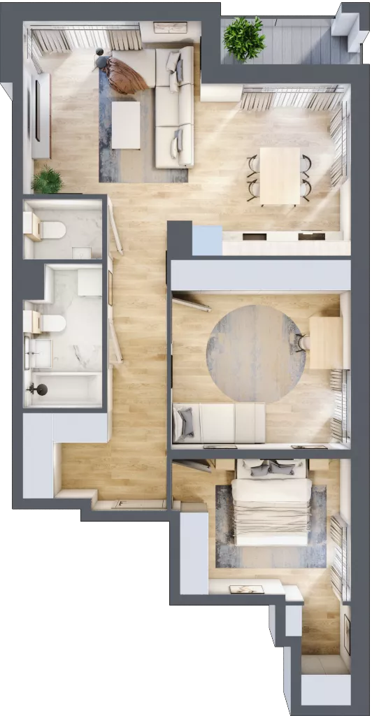 3 pokoje, mieszkanie 65,95 m², piętro 2, oferta nr B/19, Osobowicka 114, Wrocław, Osobowice-Rędzin, Fabryczna, ul. Osobowicka 114