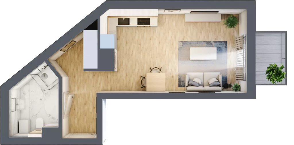 1 pokój, mieszkanie 33,75 m², piętro 1, oferta nr A/2, Metro Zachód etap 6, Warszawa, Bemowo, Chrzanów, ul. Szeligowska