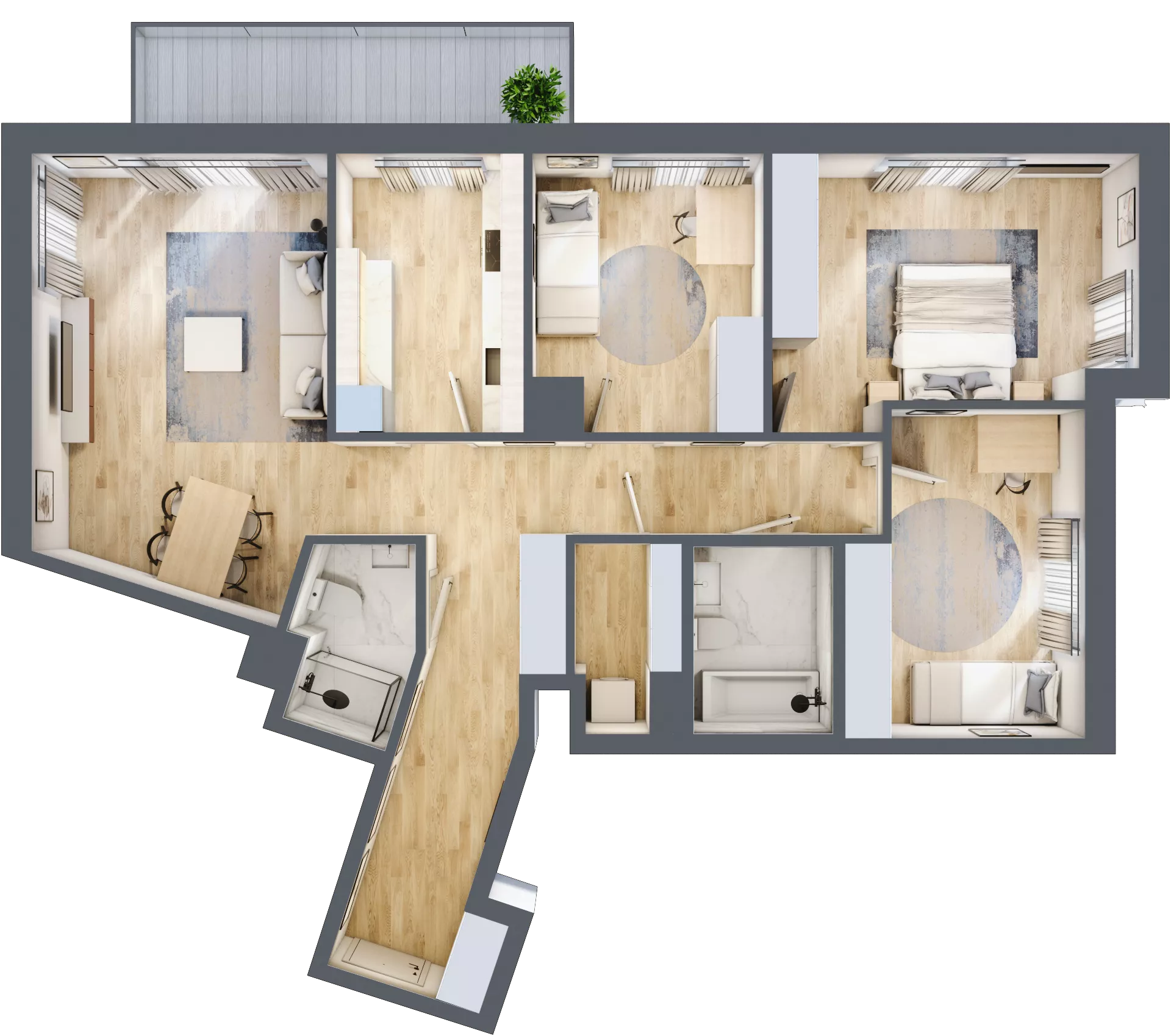 4 pokoje, mieszkanie 99,51 m², piętro 2, oferta nr A/10, Apartamenty Beethovena, Warszawa, Mokotów, Sielce, ul. Dziekońskiego 4