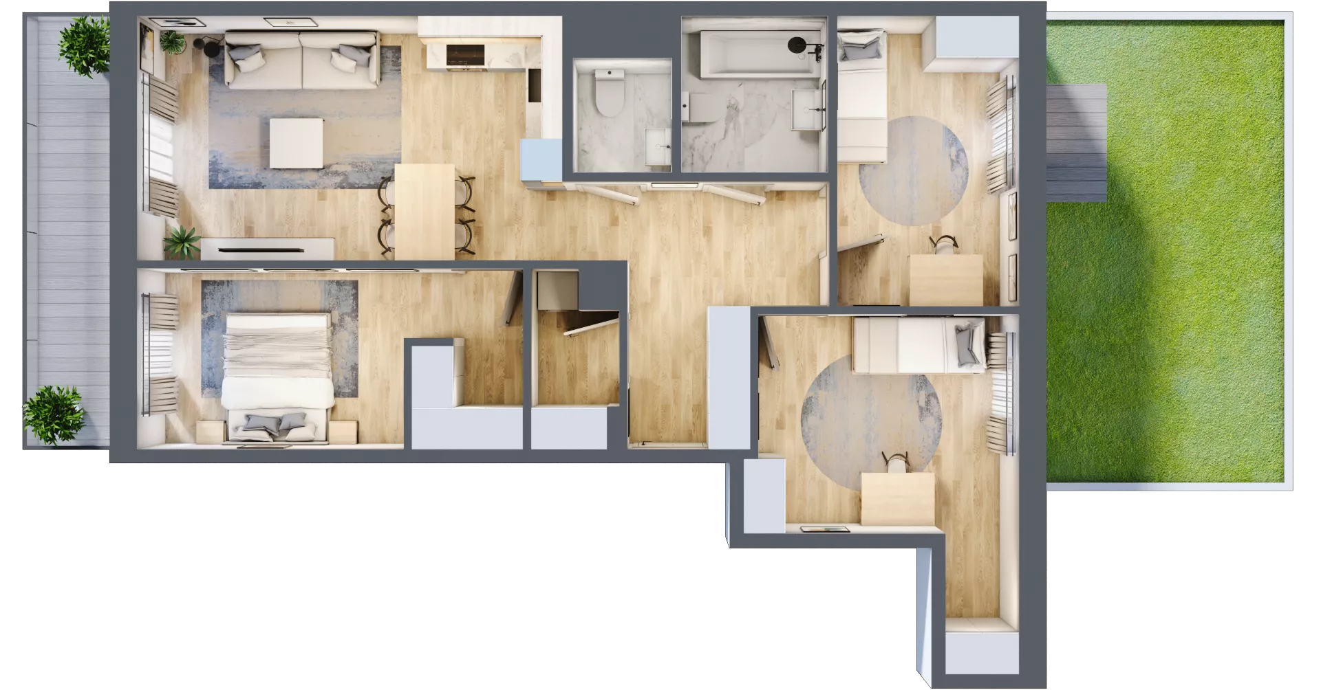 4 pokoje, mieszkanie 81,68 m², parter, oferta nr A/29, Apartamenty Beethovena, Warszawa, Mokotów, Sielce, ul. Dziekońskiego 4