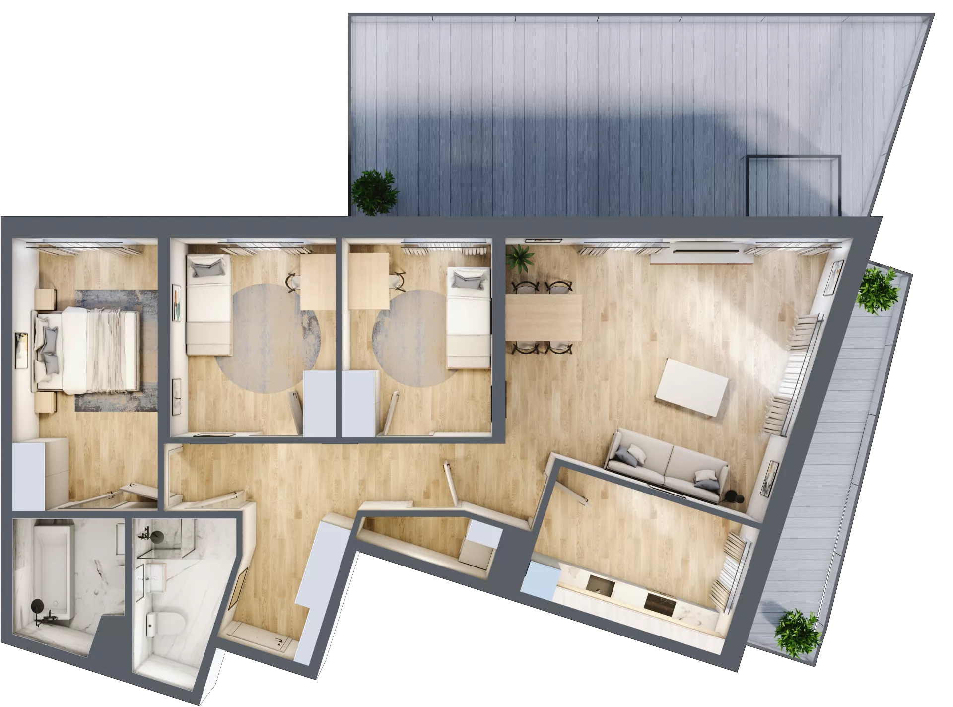 4 pokoje, mieszkanie 93,03 m², parter, oferta nr A/1, Apartamenty Beethovena, Warszawa, Mokotów, Sielce, ul. Dziekońskiego 4