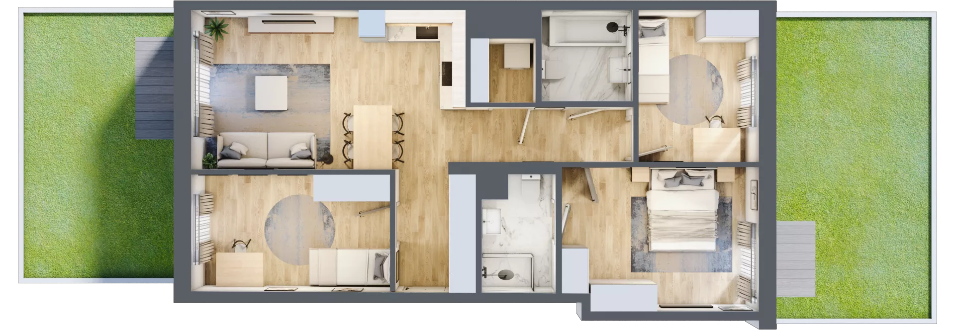 4 pokoje, mieszkanie 76,87 m², parter, oferta nr B/91, Apartamenty Beethovena, Warszawa, Mokotów, Sielce, ul. Dziekońskiego 4