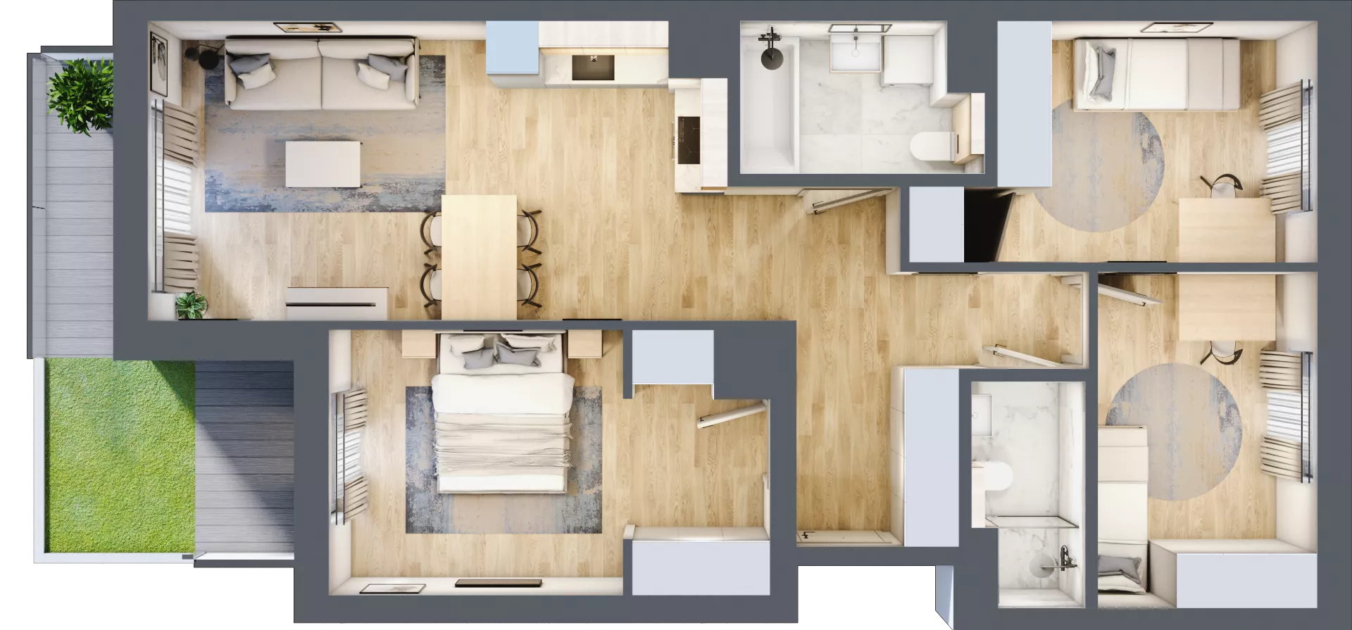 4 pokoje, mieszkanie 74,51 m², parter, oferta nr C/31, Mokotów Sportowy 1 B, Warszawa, Mokotów, Augustówka, ul. Antoniewska