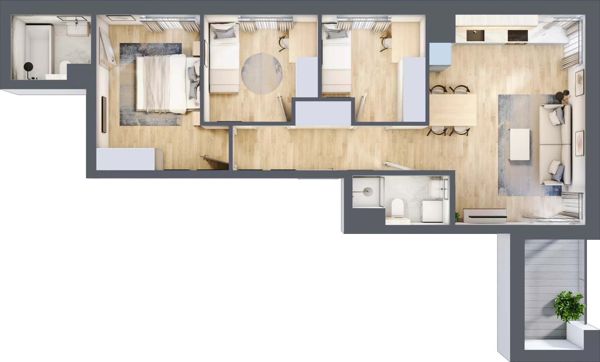 4 pokoje, mieszkanie 65,69 m², piętro 4, oferta nr D/34, Mokotów Sportowy 1 B, Warszawa, Mokotów, Augustówka, ul. Antoniewska