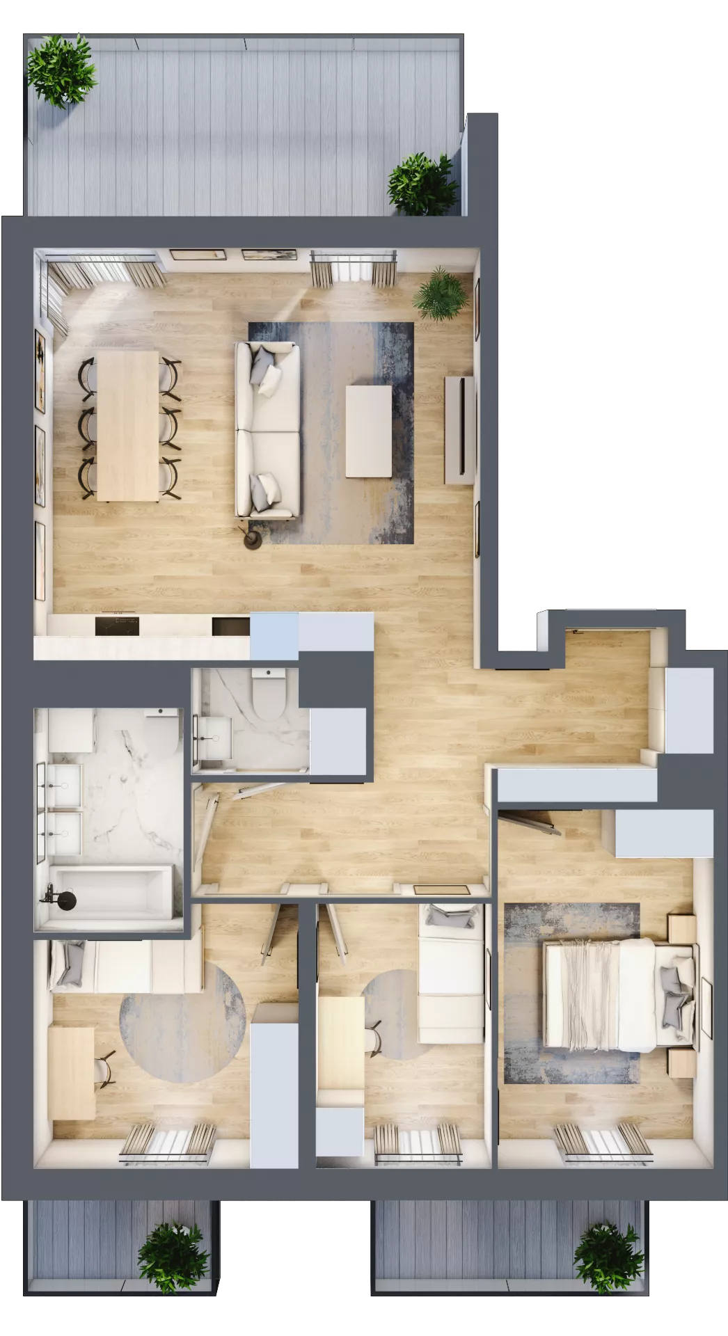4 pokoje, mieszkanie 79,05 m², piętro 1, oferta nr G/35, Apartamenty Park Matecznego bud. F i G, Kraków, Podgórze, Mateczny, ul. Rydlówka / Nowoorawska