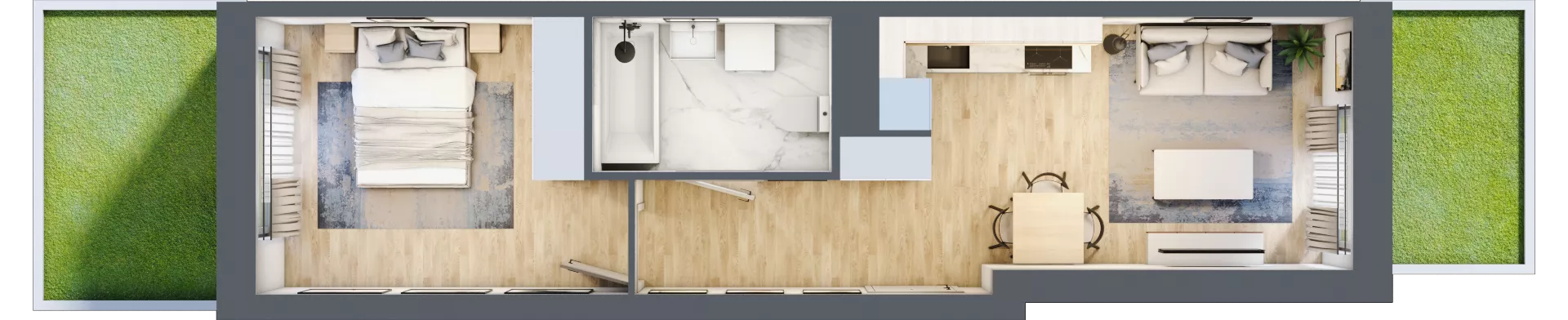 2 pokoje, mieszkanie 38,37 m², parter, oferta nr G/4, Apartamenty Park Matecznego bud. F i G, Kraków, Podgórze, Mateczny, ul. Rydlówka / Nowoorawska