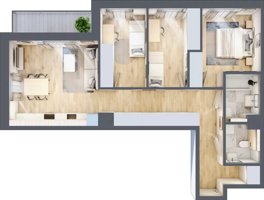 4 pokoje, mieszkanie 75,06 m², piętro 1, oferta nr A/5, Mokotów Sportowy 3, Warszawa, Mokotów, Augustówka, ul. Antoniewska