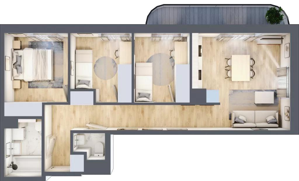 4 pokoje, mieszkanie 68,22 m², piętro 1, oferta nr A/37, Mokotów Sportowy 3, Warszawa, Mokotów, Augustówka, ul. Antoniewska