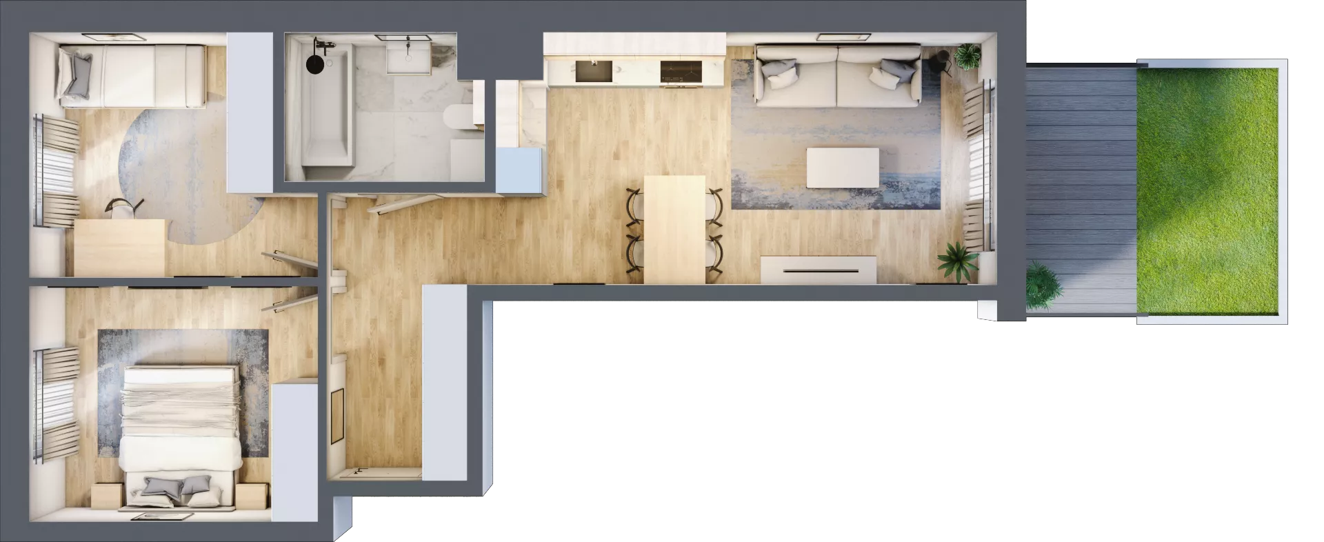 3 pokoje, mieszkanie 55,84 m², parter, oferta nr A/67, Osiedle Myśliborska, Warszawa, Białołęka, Żerań, ul. Myśliborska / Ochorowicza