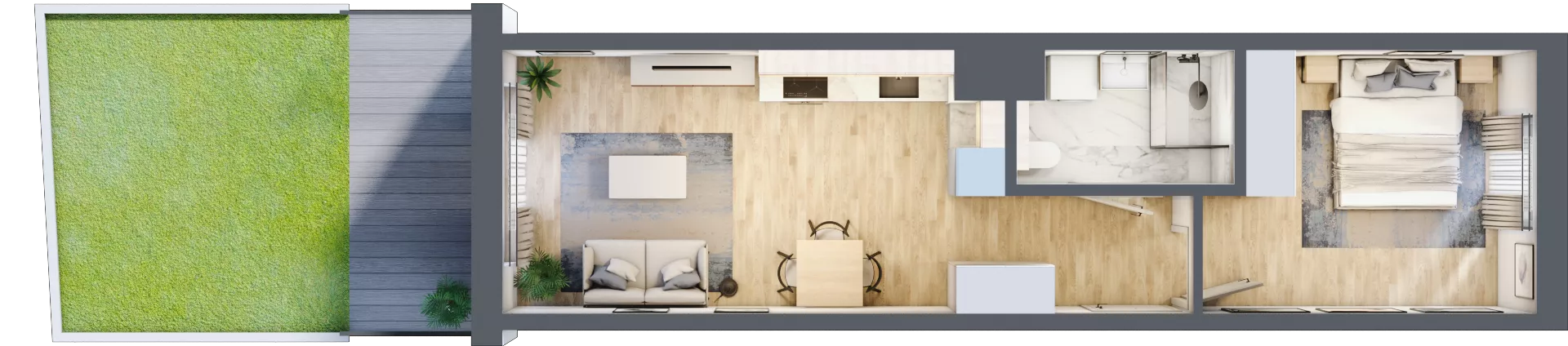 2 pokoje, mieszkanie 39,58 m², parter, oferta nr B/18, Osiedle Myśliborska, Warszawa, Białołęka, Żerań, ul. Myśliborska / Ochorowicza