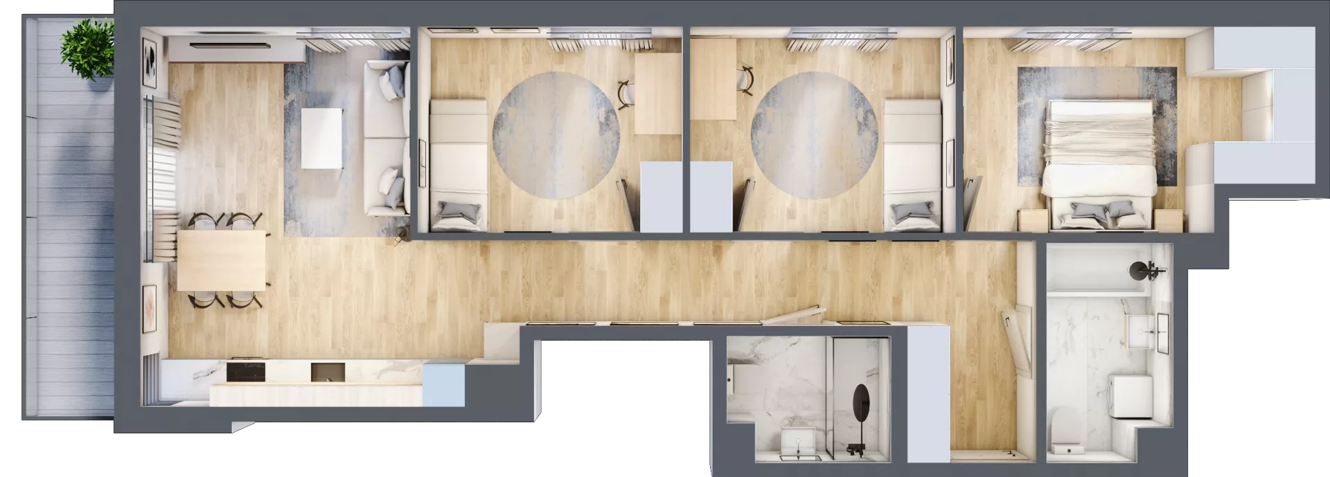 4 pokoje, mieszkanie 81,62 m², piętro 4, oferta nr B/94, Metro Zachód 8 bud. B i D, Warszawa, Bemowo, Chrzanów, ul. Szeligowska