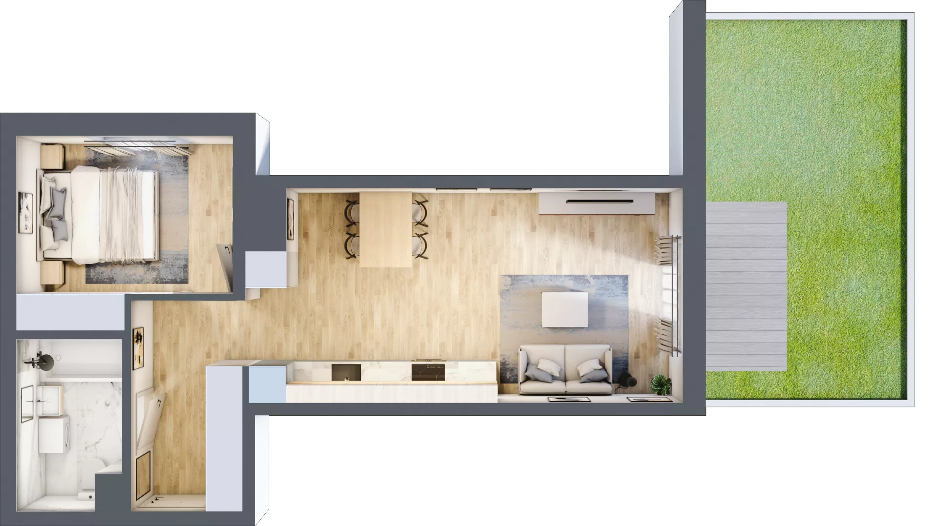2 pokoje, mieszkanie 45,53 m², parter, oferta nr B/40, Metro Zachód 8 bud. B i D, Warszawa, Bemowo, Chrzanów, ul. Szeligowska