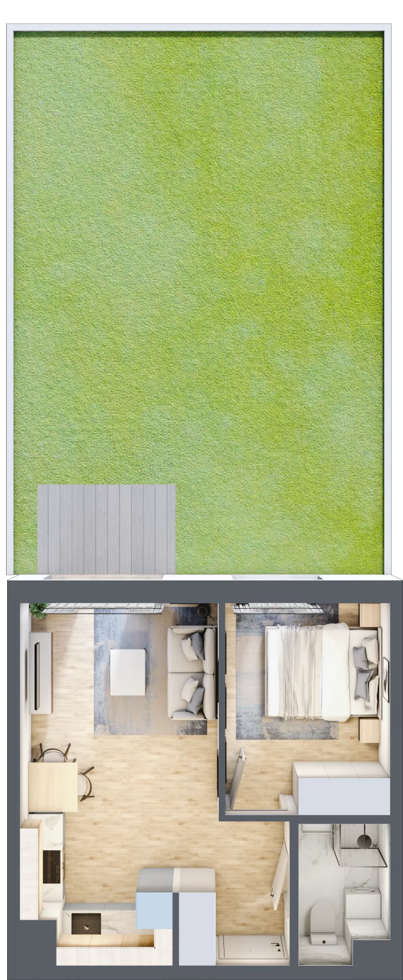 2 pokoje, mieszkanie 34,28 m², parter, oferta nr D/5, Metro Zachód 8 bud. B i D, Warszawa, Bemowo, Chrzanów, ul. Szeligowska