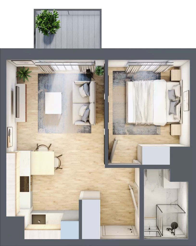 2 pokoje, mieszkanie 33,75 m², piętro 4, oferta nr D/75, Metro Zachód 8 bud. B i D, Warszawa, Bemowo, Chrzanów, ul. Szeligowska