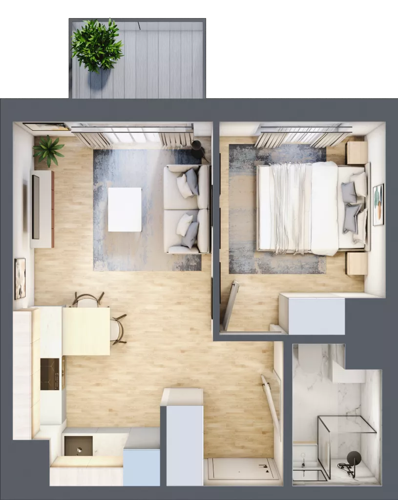 2 pokoje, mieszkanie 33,75 m², piętro 3, oferta nr D/66, Metro Zachód 8 bud. B i D, Warszawa, Bemowo, Chrzanów, ul. Szeligowska