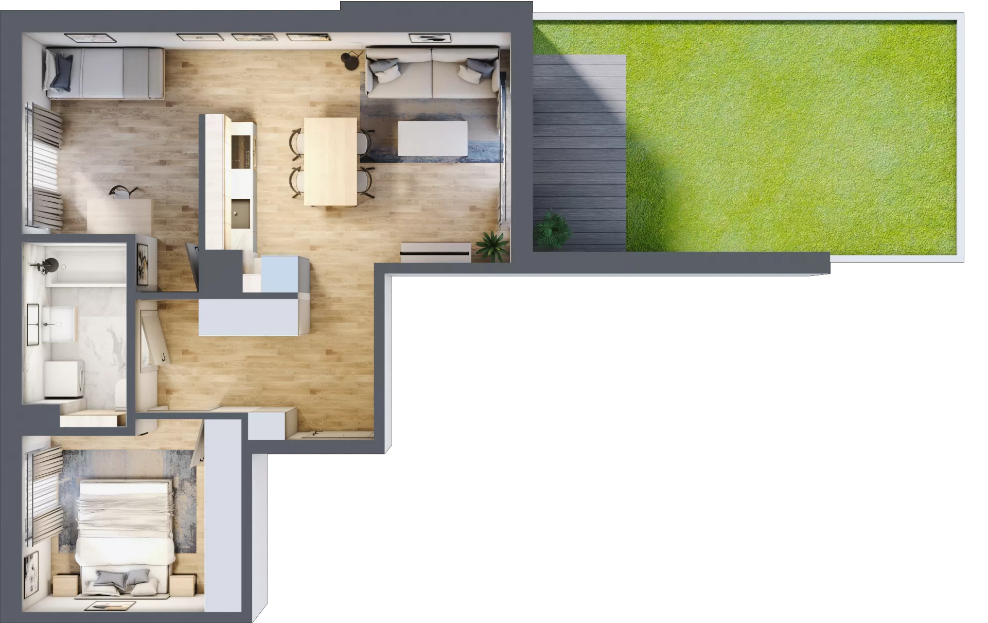 2 pokoje, mieszkanie 54,06 m², parter, oferta nr A/17, Osiedle Wilno 8, Warszawa, Targówek, Elsnerów, ul. Bukowiecka